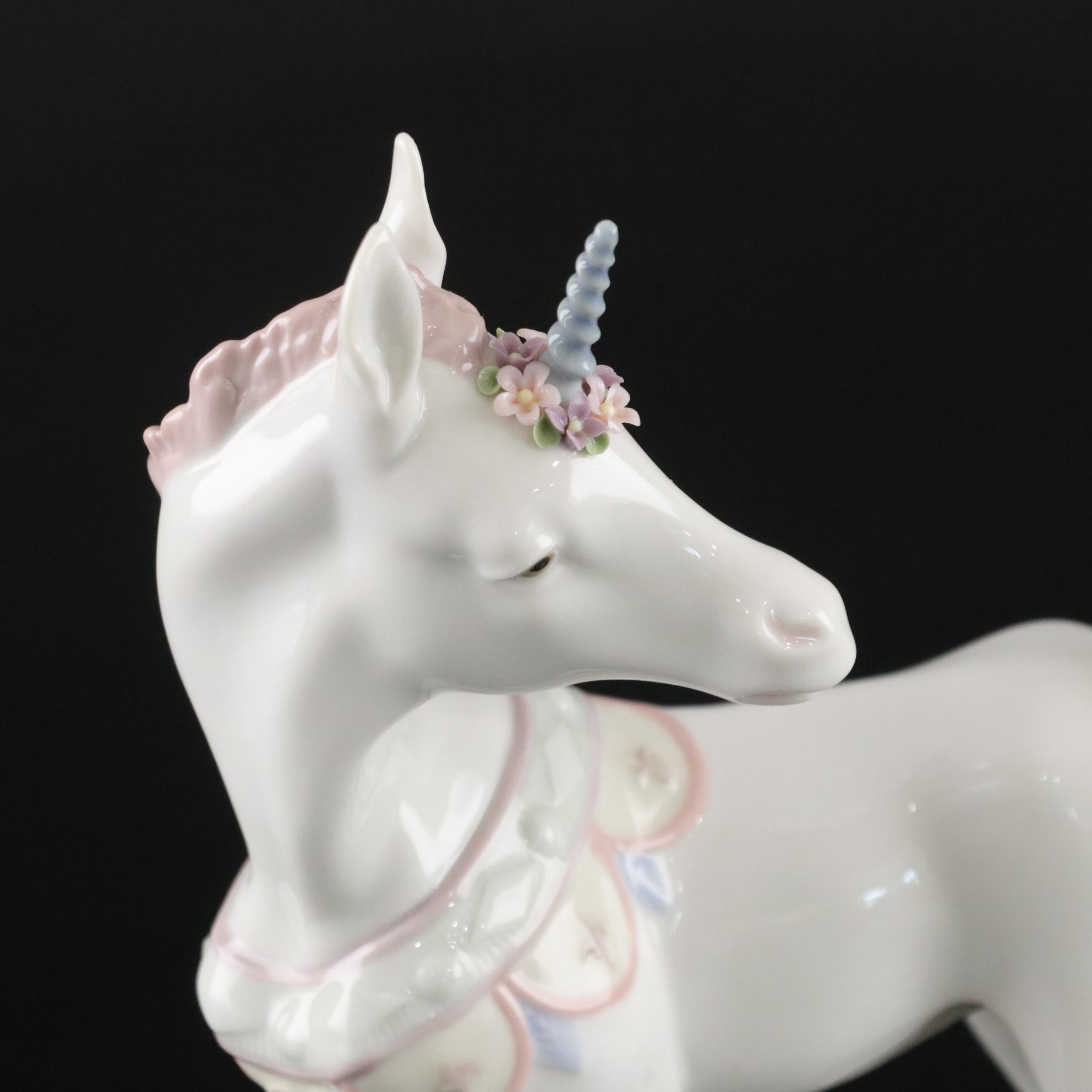 Lladró Fantasy and Legends "Unicorn and Friend" Porcelain Figurine, 1990s