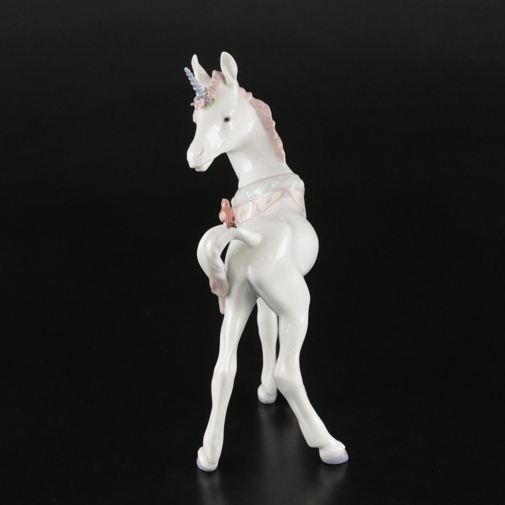 Lladró Fantasy and Legends "Unicorn and Friend" Porcelain Figurine, 1990s