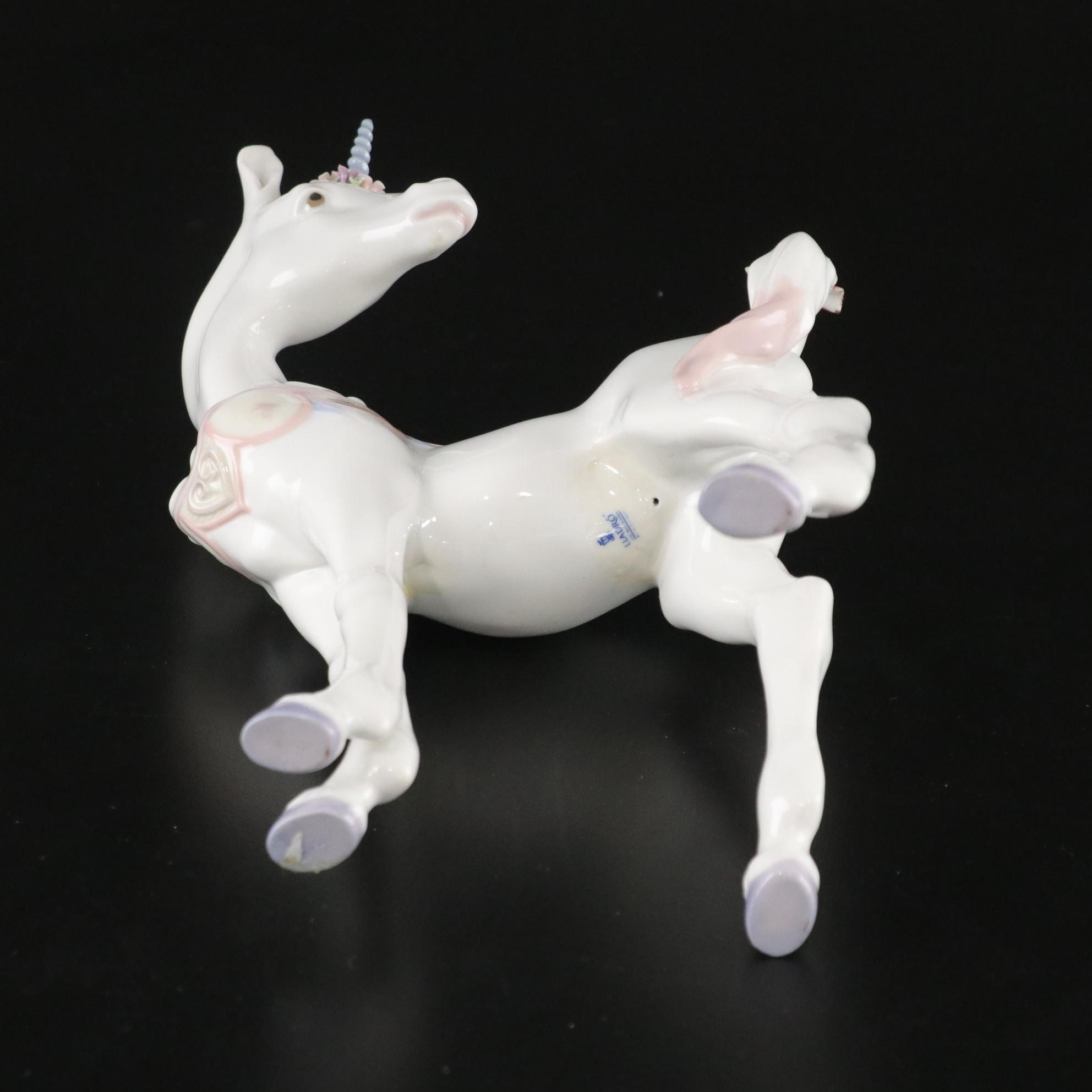 Lladró Fantasy and Legends "Unicorn and Friend" Porcelain Figurine, 1990s