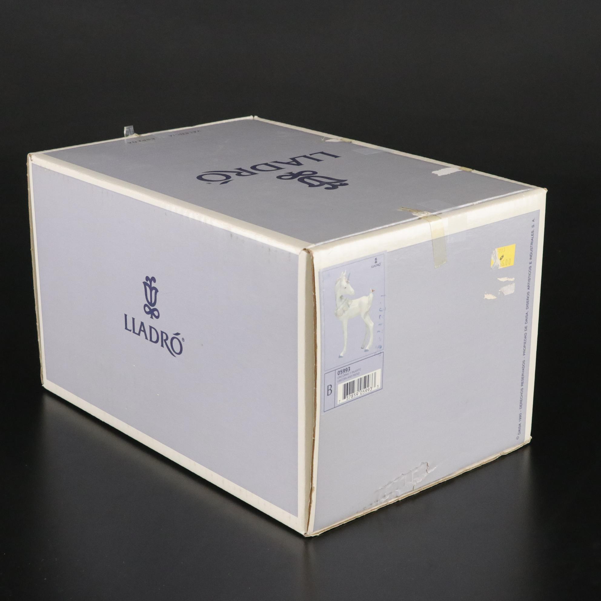 Lladró Fantasy and Legends "Unicorn and Friend" Porcelain Figurine, 1990s