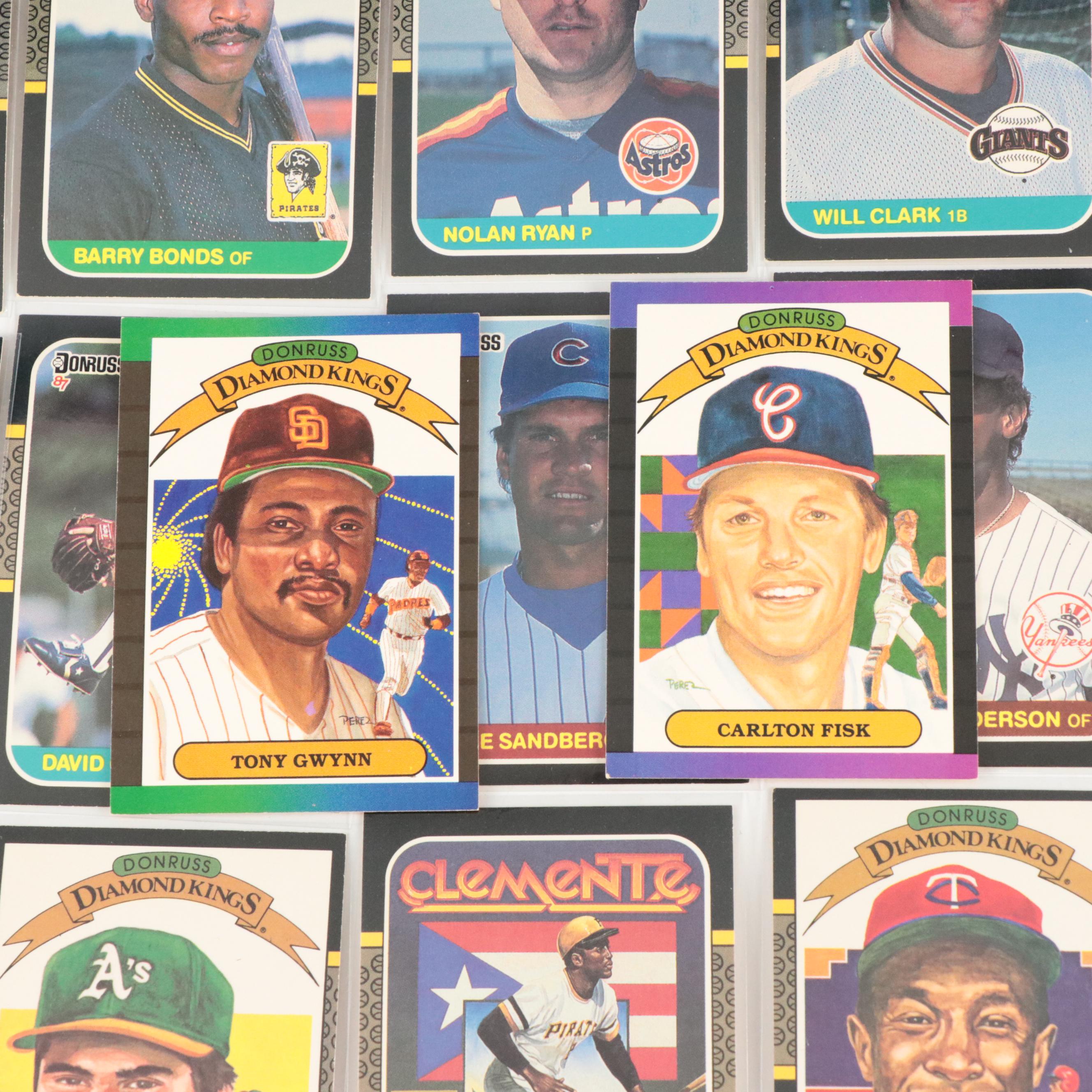 1987 Donruss Baseball Cards Featuring Mark McGwire and Barry Bonds Rookies