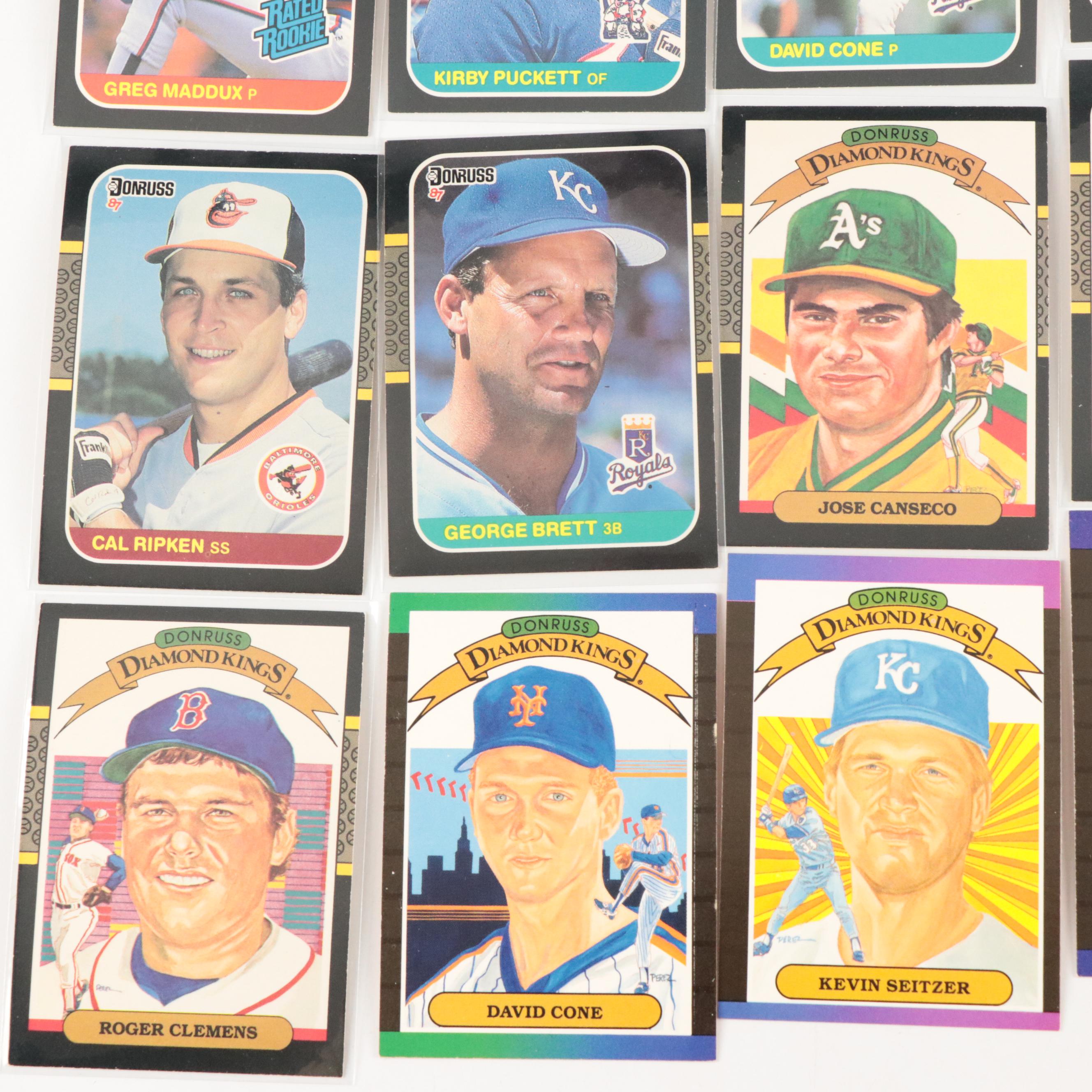 1987 Donruss Baseball Cards Featuring Mark McGwire and Barry Bonds Rookies