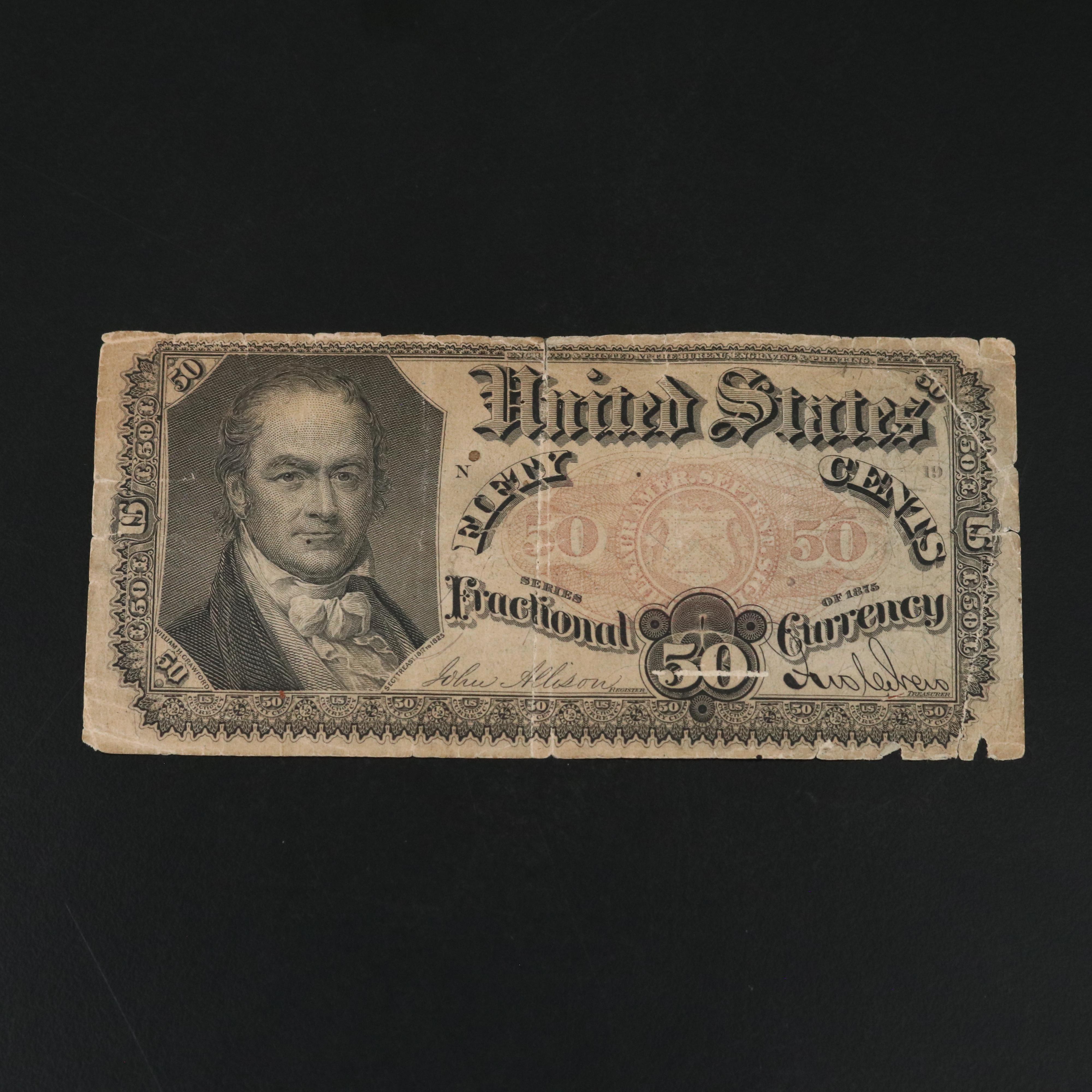 Fifth Issue Fifty Cent Fractional Currency Note