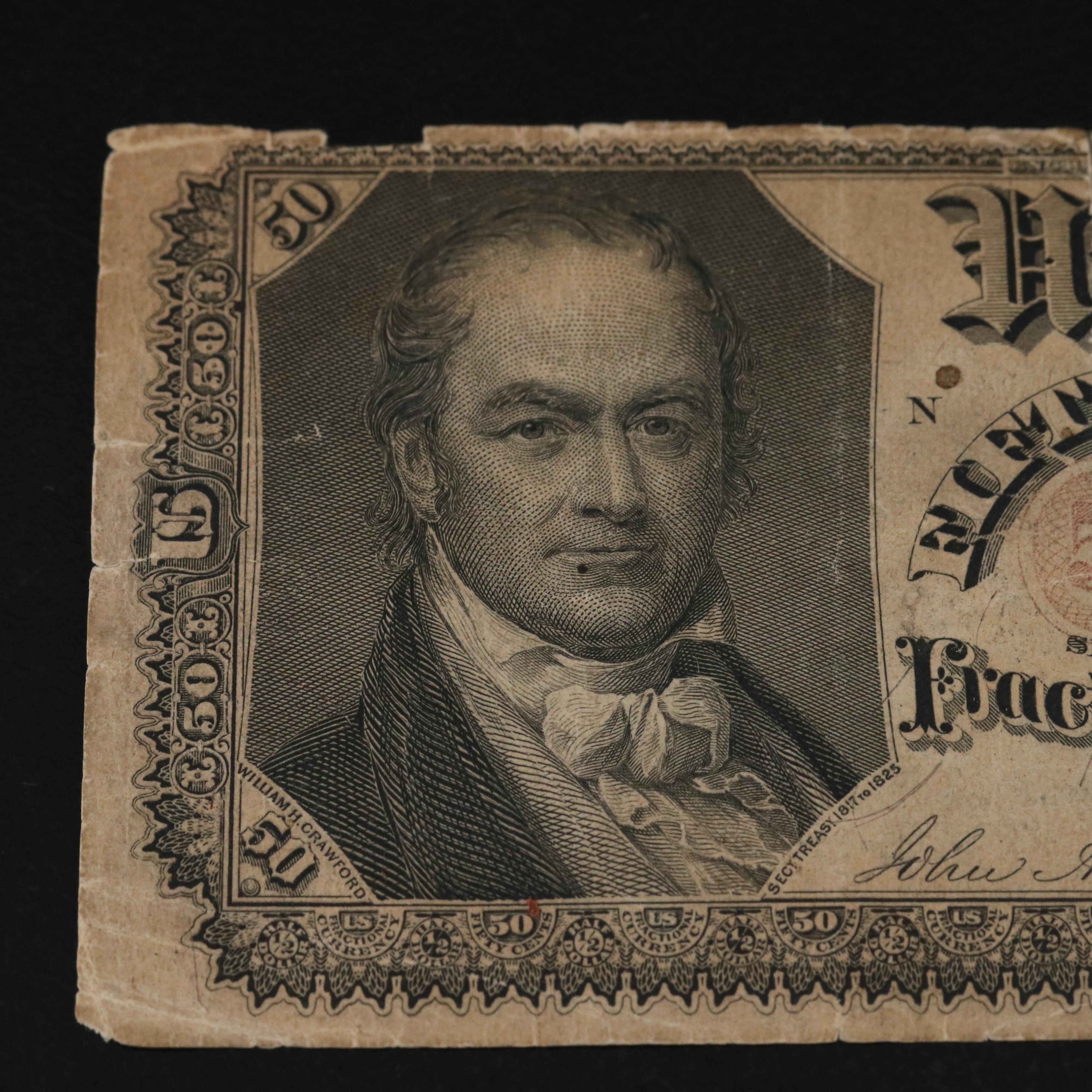 Fifth Issue Fifty Cent Fractional Currency Note