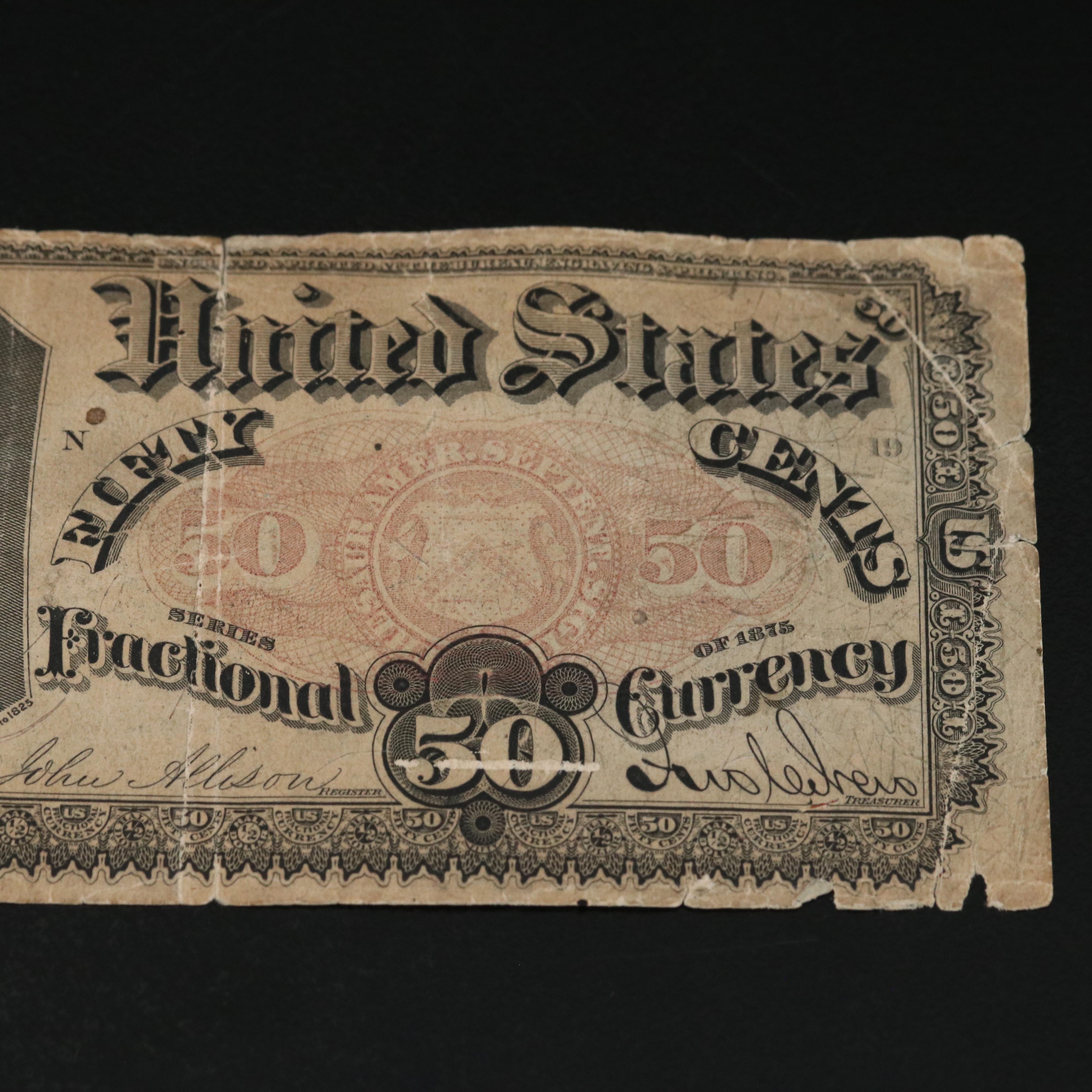 Fifth Issue Fifty Cent Fractional Currency Note