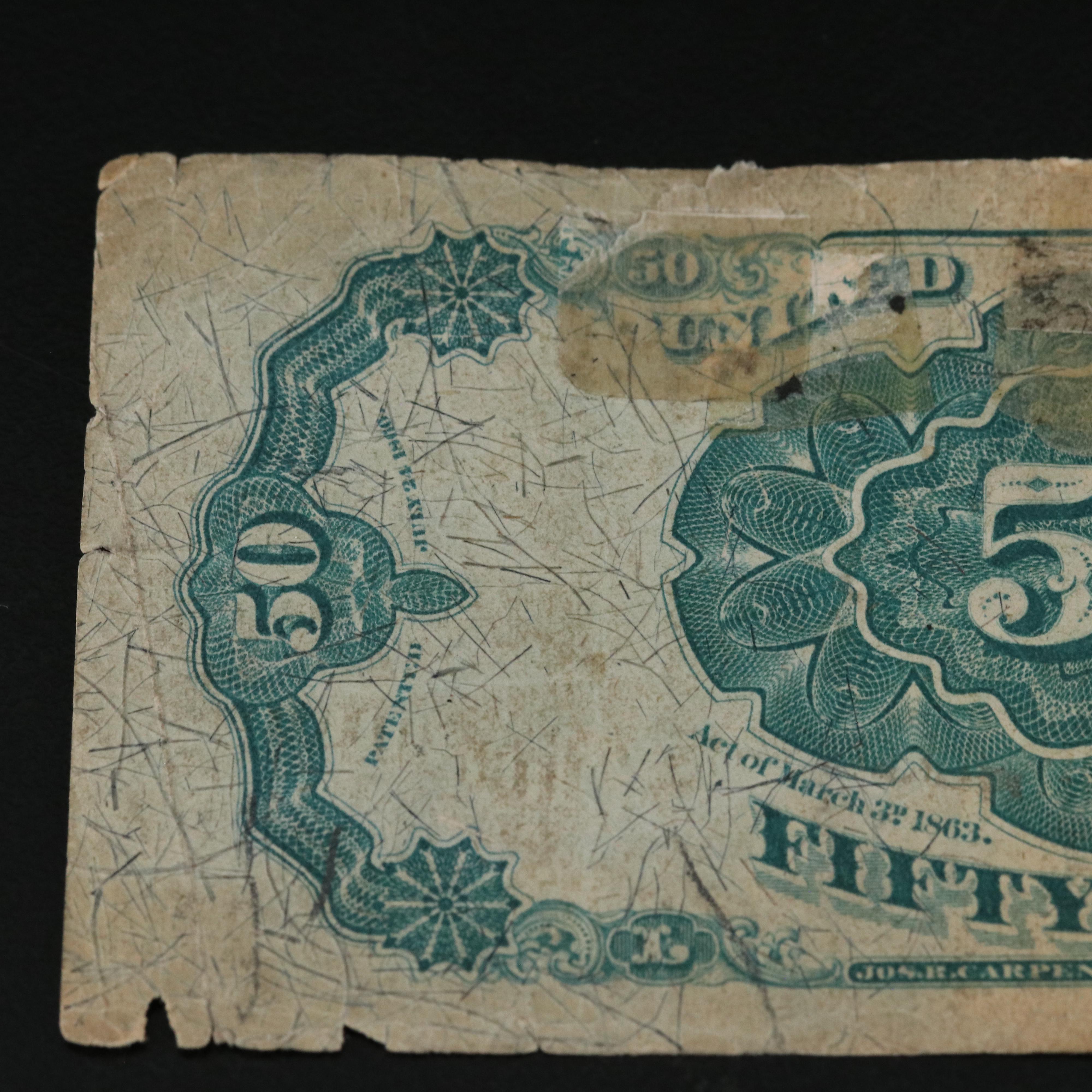 Fifth Issue Fifty Cent Fractional Currency Note