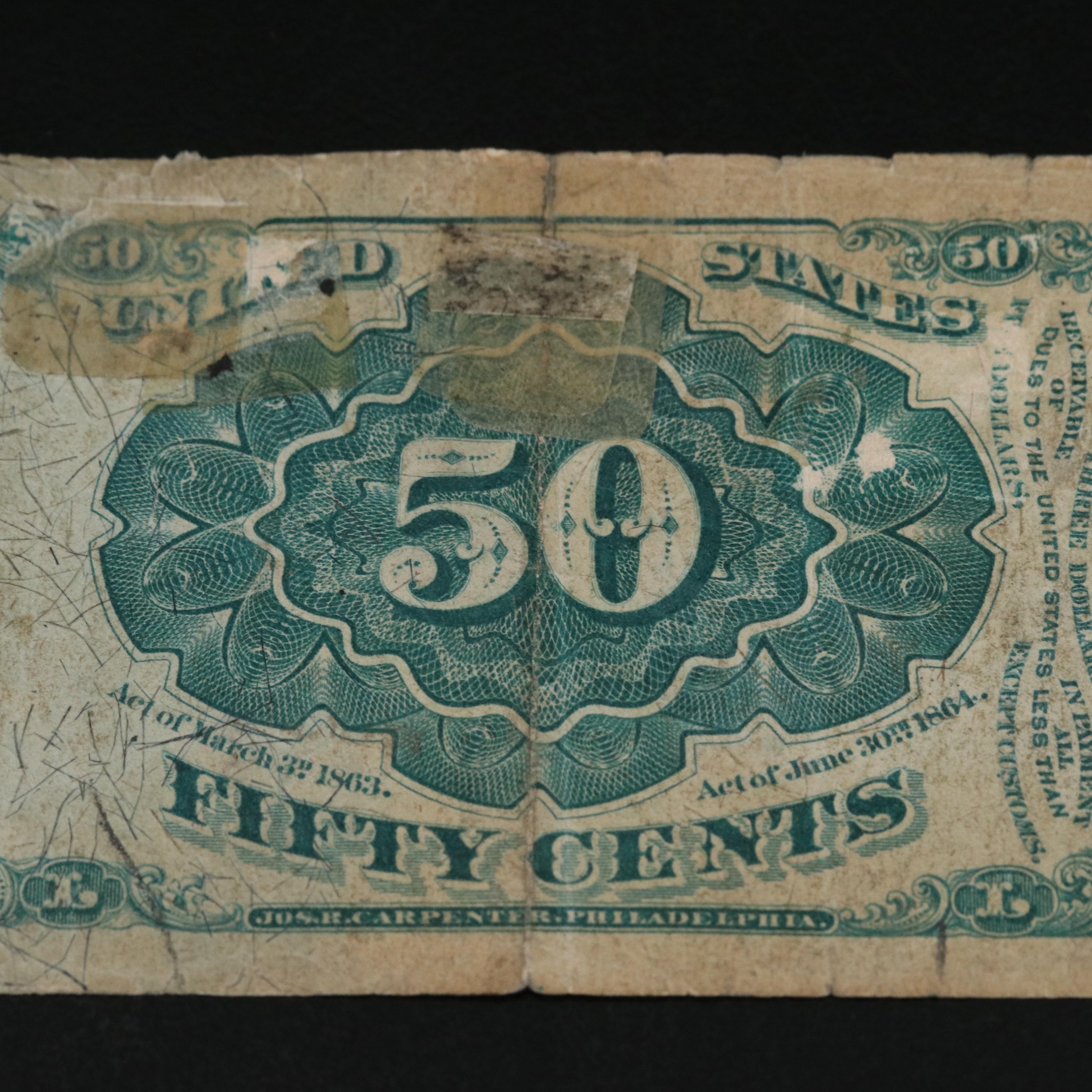 Fifth Issue Fifty Cent Fractional Currency Note