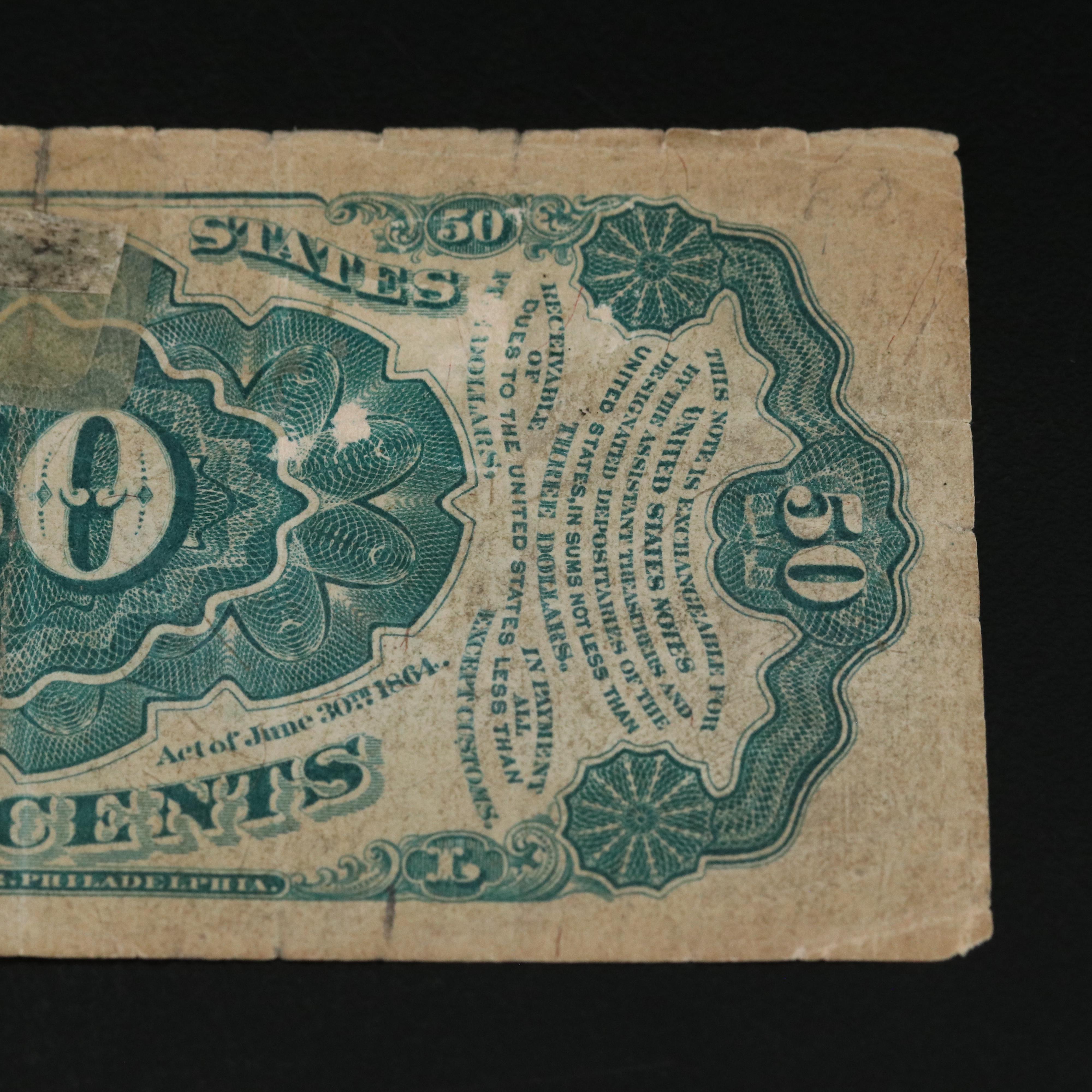 Fifth Issue Fifty Cent Fractional Currency Note