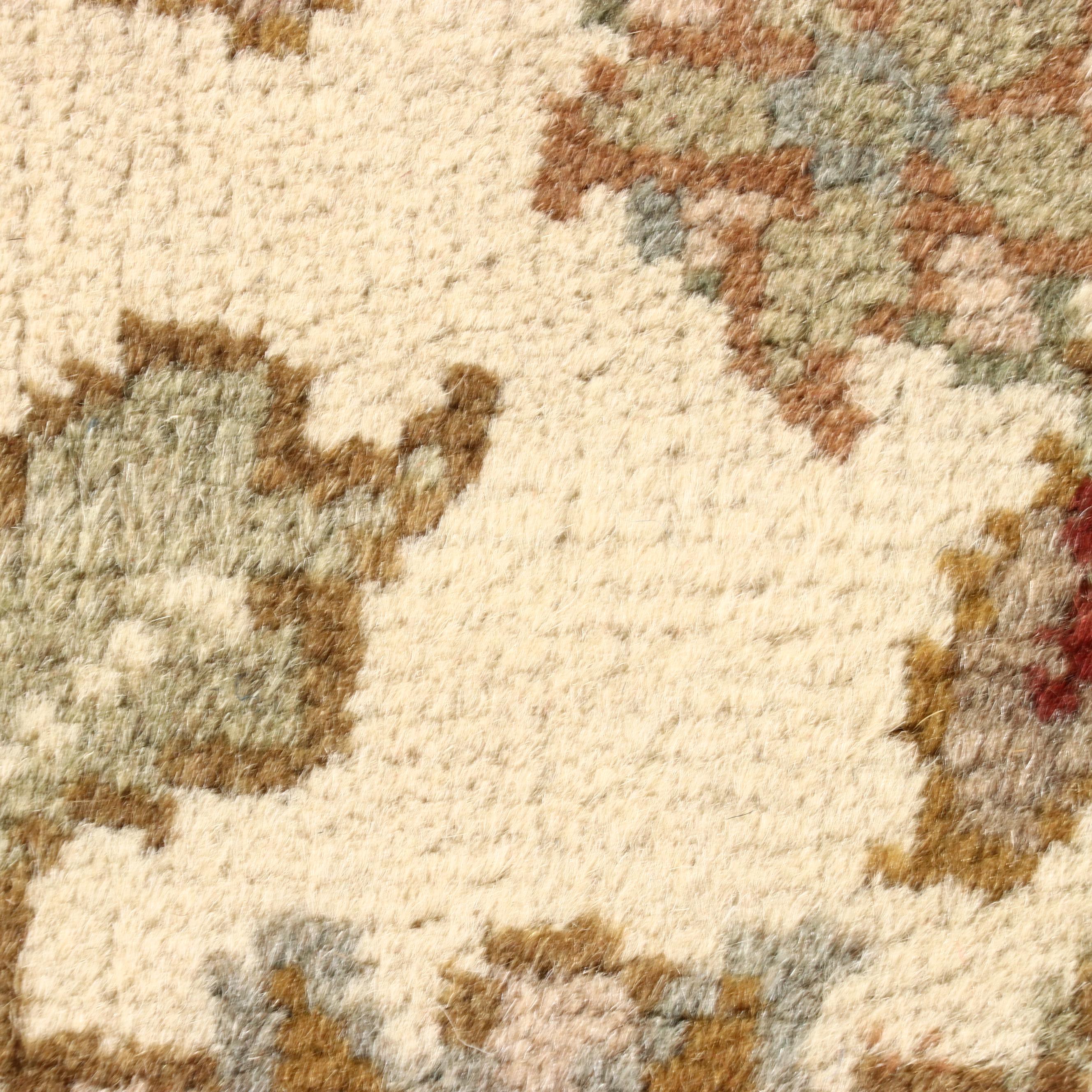 2'7 x 12'6 Hand-Knotted Indian Agra Carpet Runner