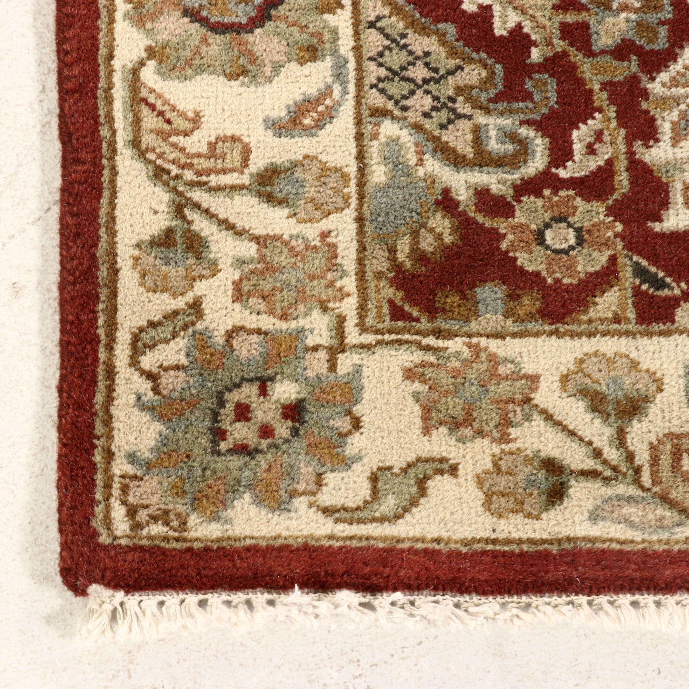 2'7 x 12'6 Hand-Knotted Indian Agra Carpet Runner