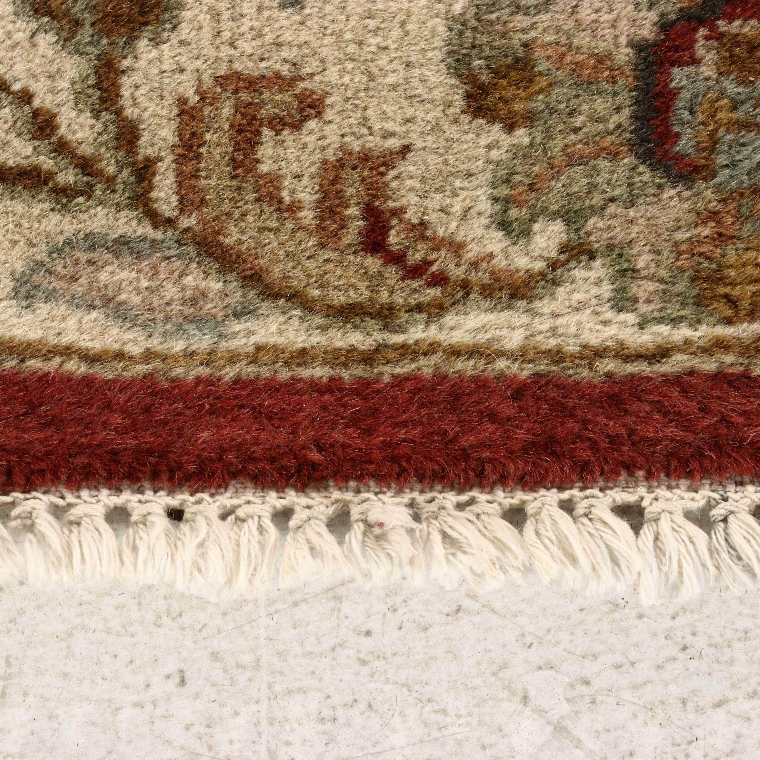 2'7 x 12'6 Hand-Knotted Indian Agra Carpet Runner