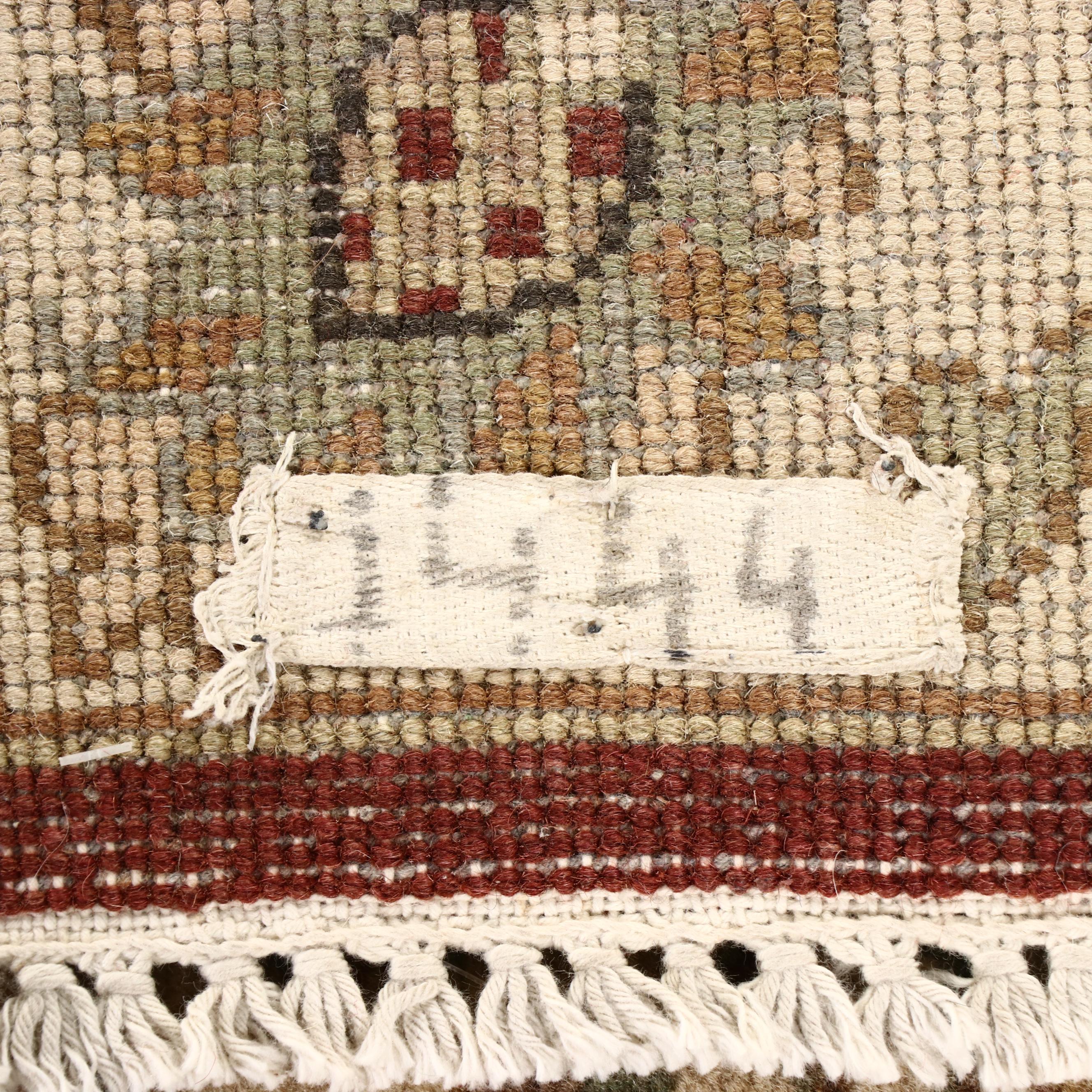 2'7 x 12'6 Hand-Knotted Indian Agra Carpet Runner