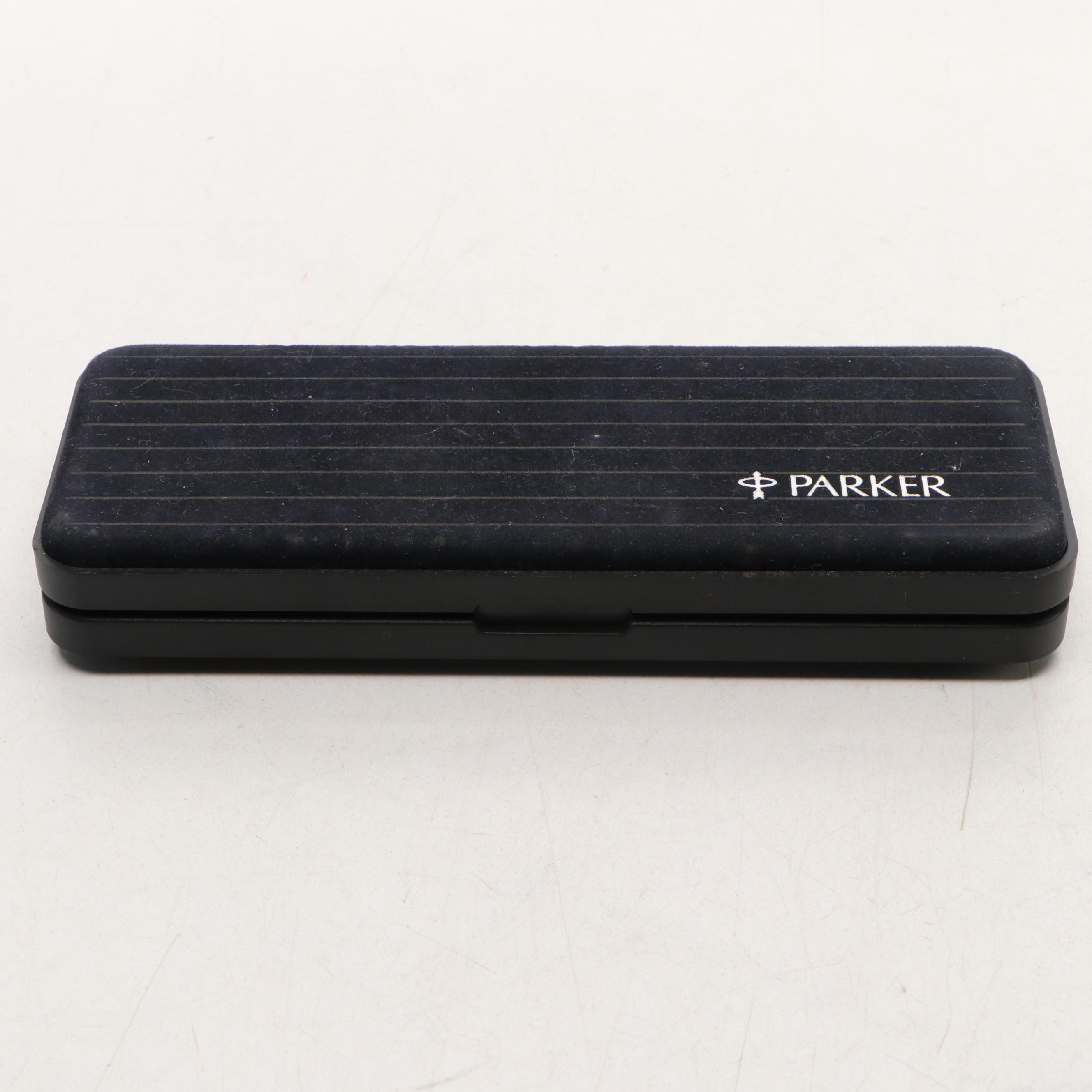 Parker Sterling Silver Grid Fountain Pen, Late 20th Century