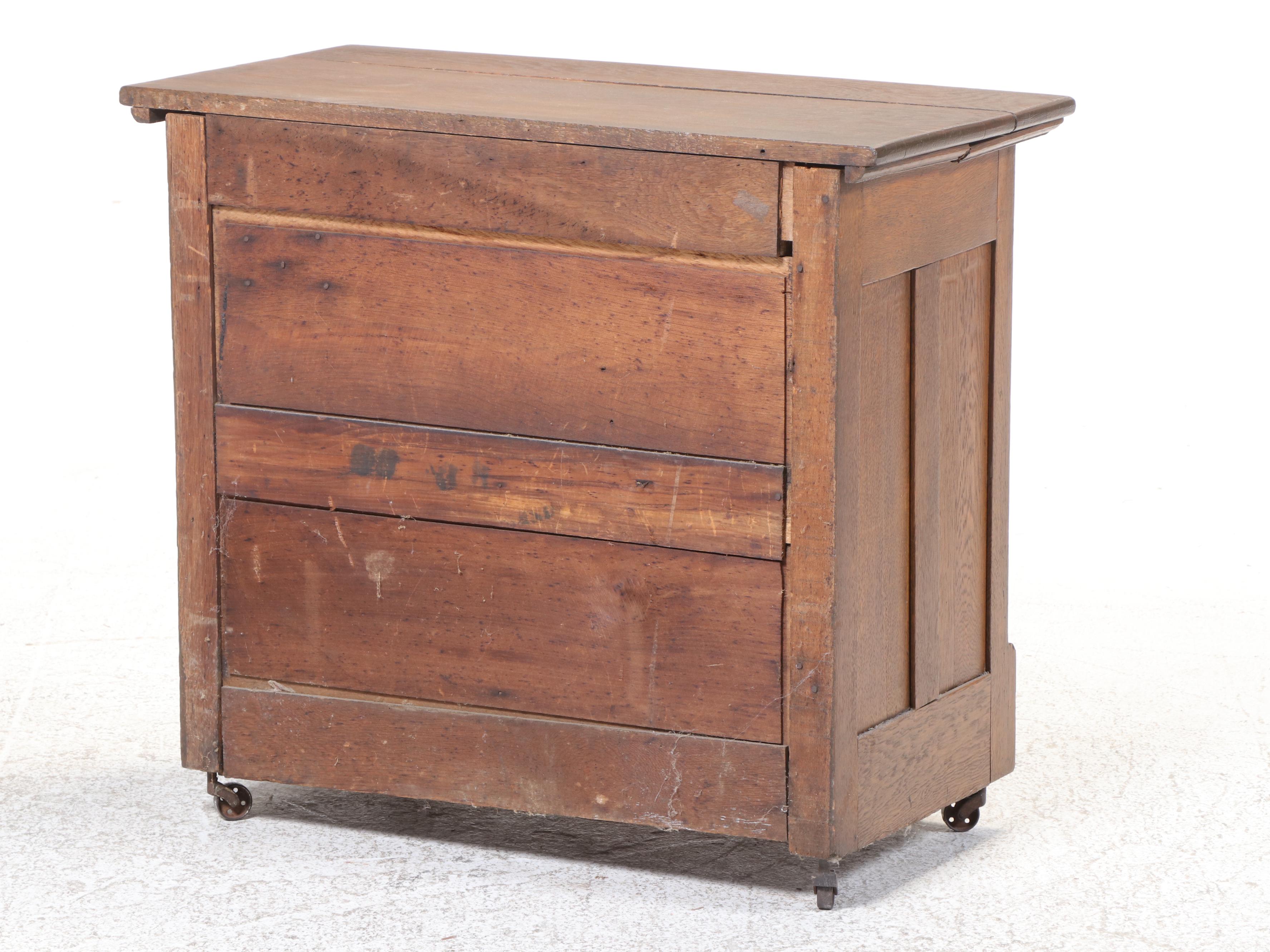 Victorian Oak Washstand, Late 19th Century