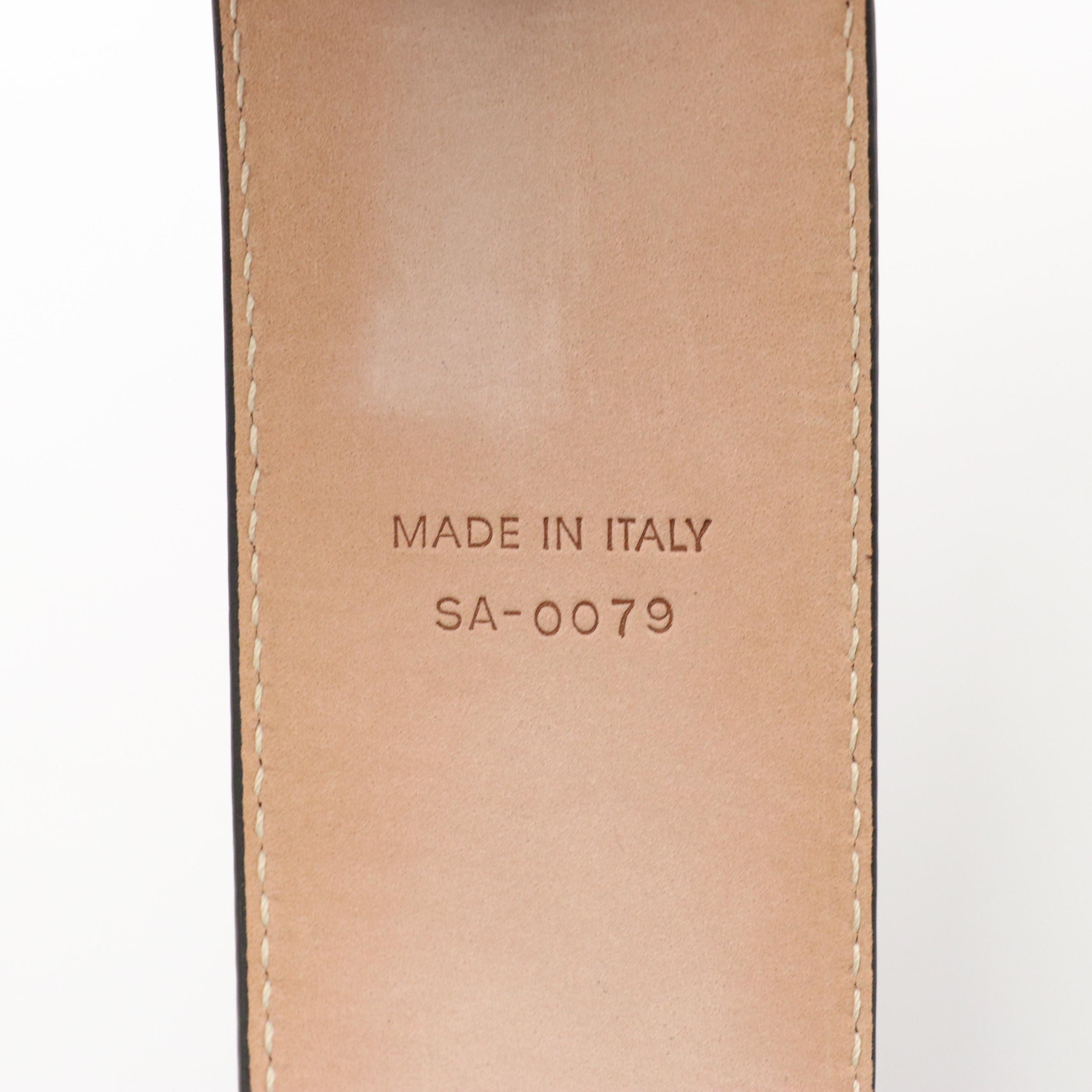 Christian Dior Black Leather Dior Belt