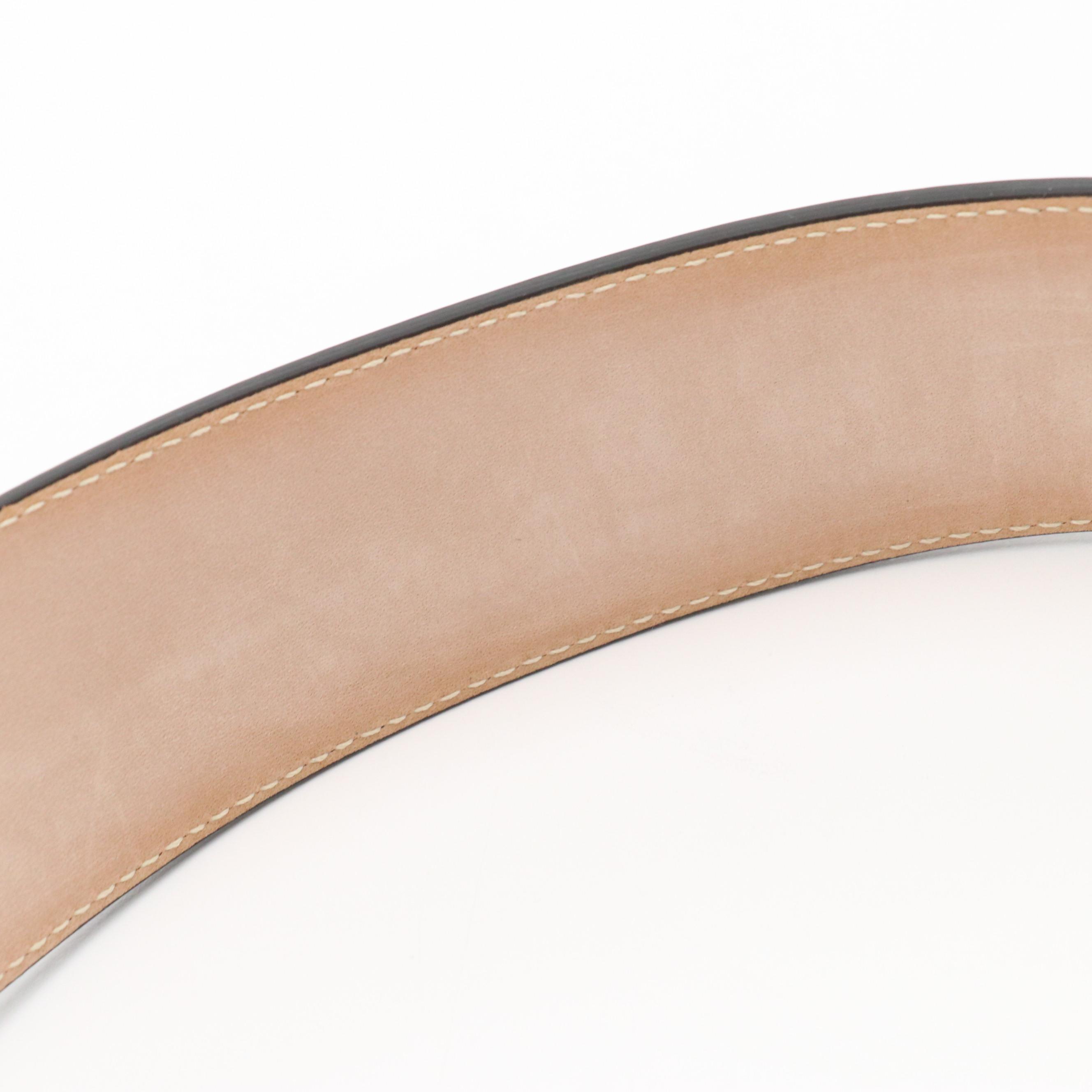 Christian Dior Black Leather Dior Belt