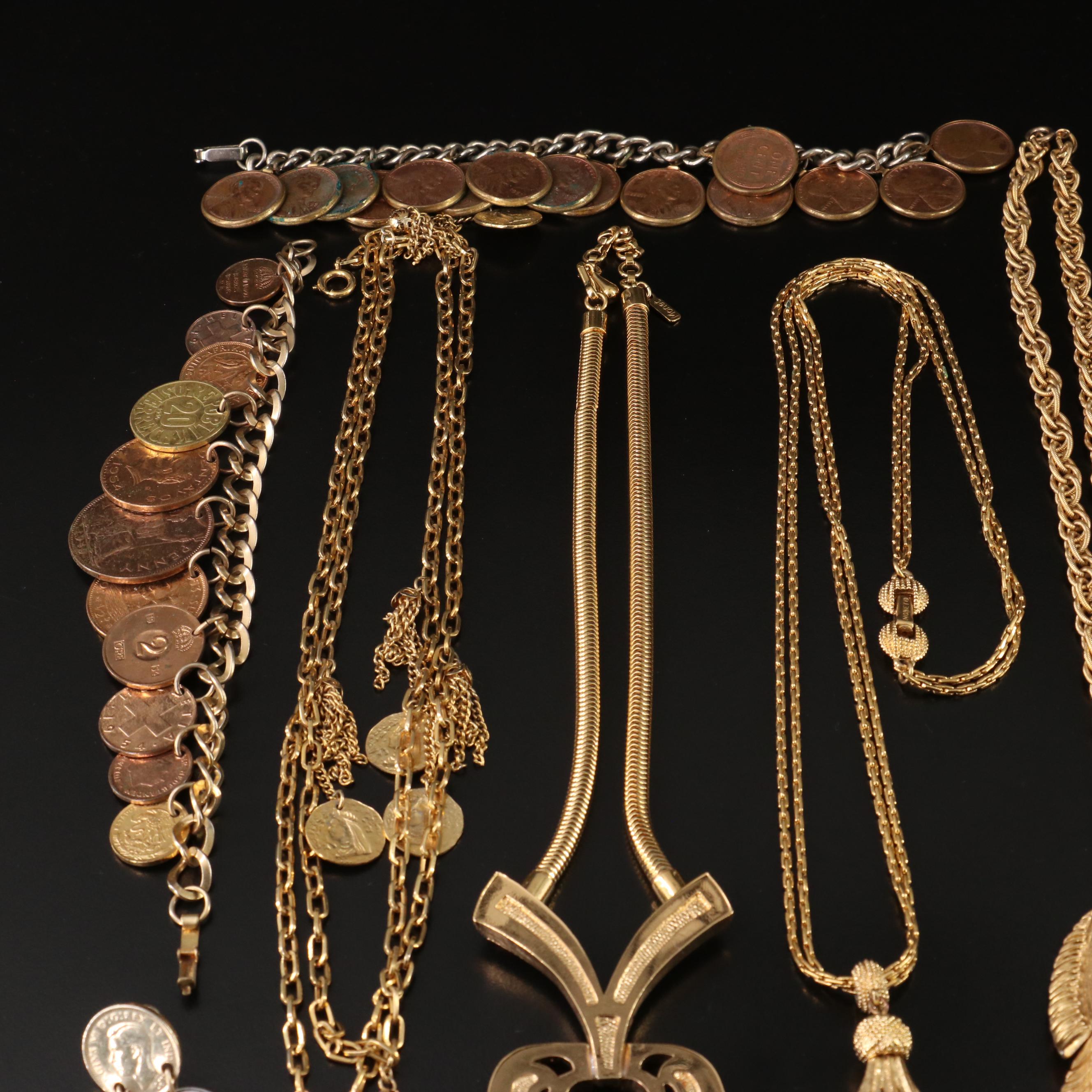 1970s Gold-Tone Costume Jewelry Collection