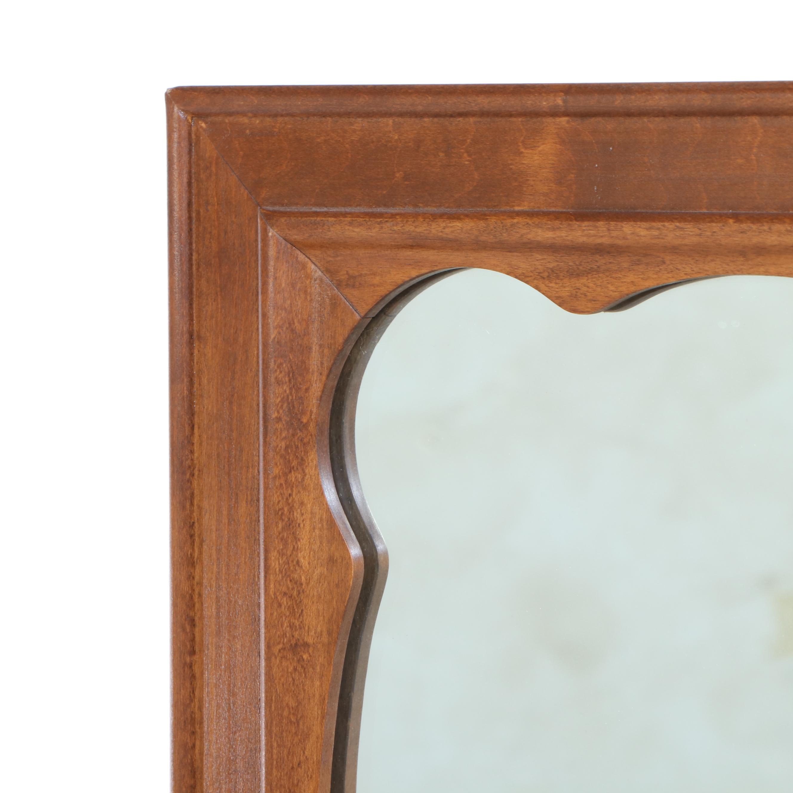 Ethan Allen Federal Style Laminate Top Side Cabinet with Wall Mirror