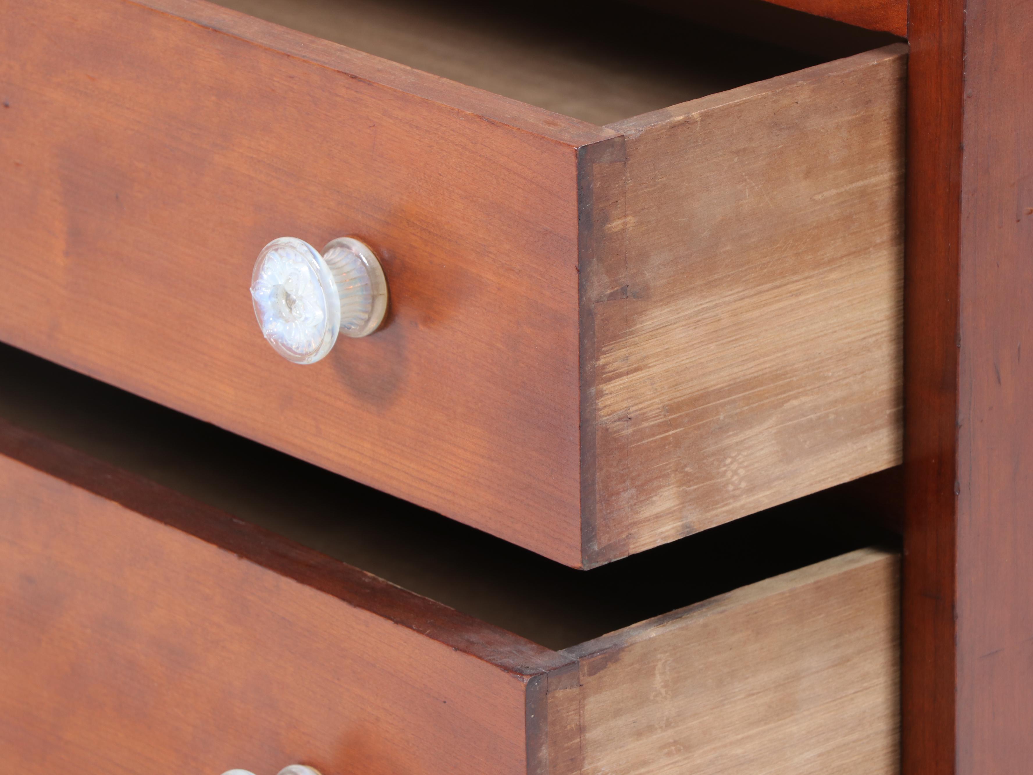 American Empire Cherrywood Deck-Top Chest of Drawers, Mid-19th Century
