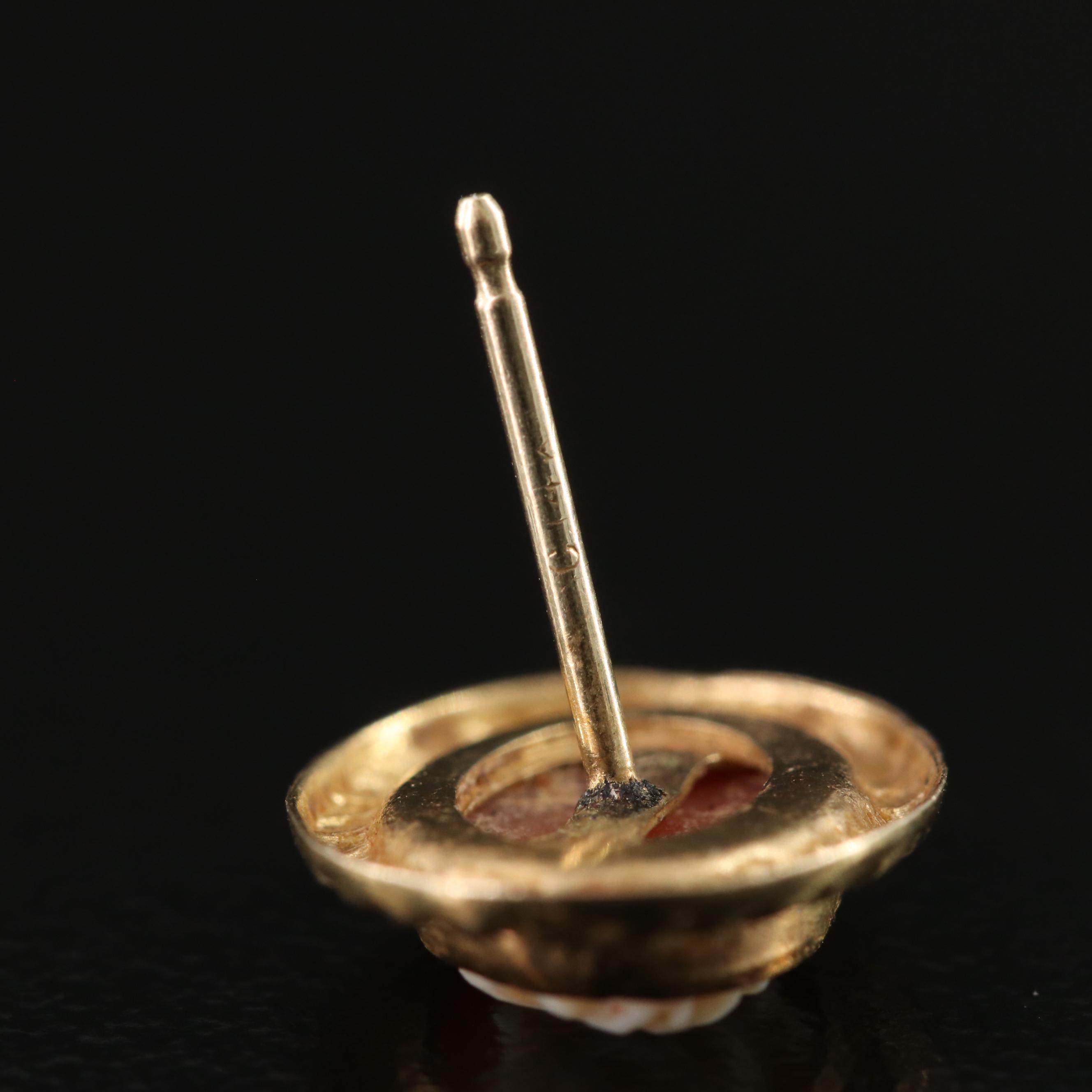 14K Cameo Earrings