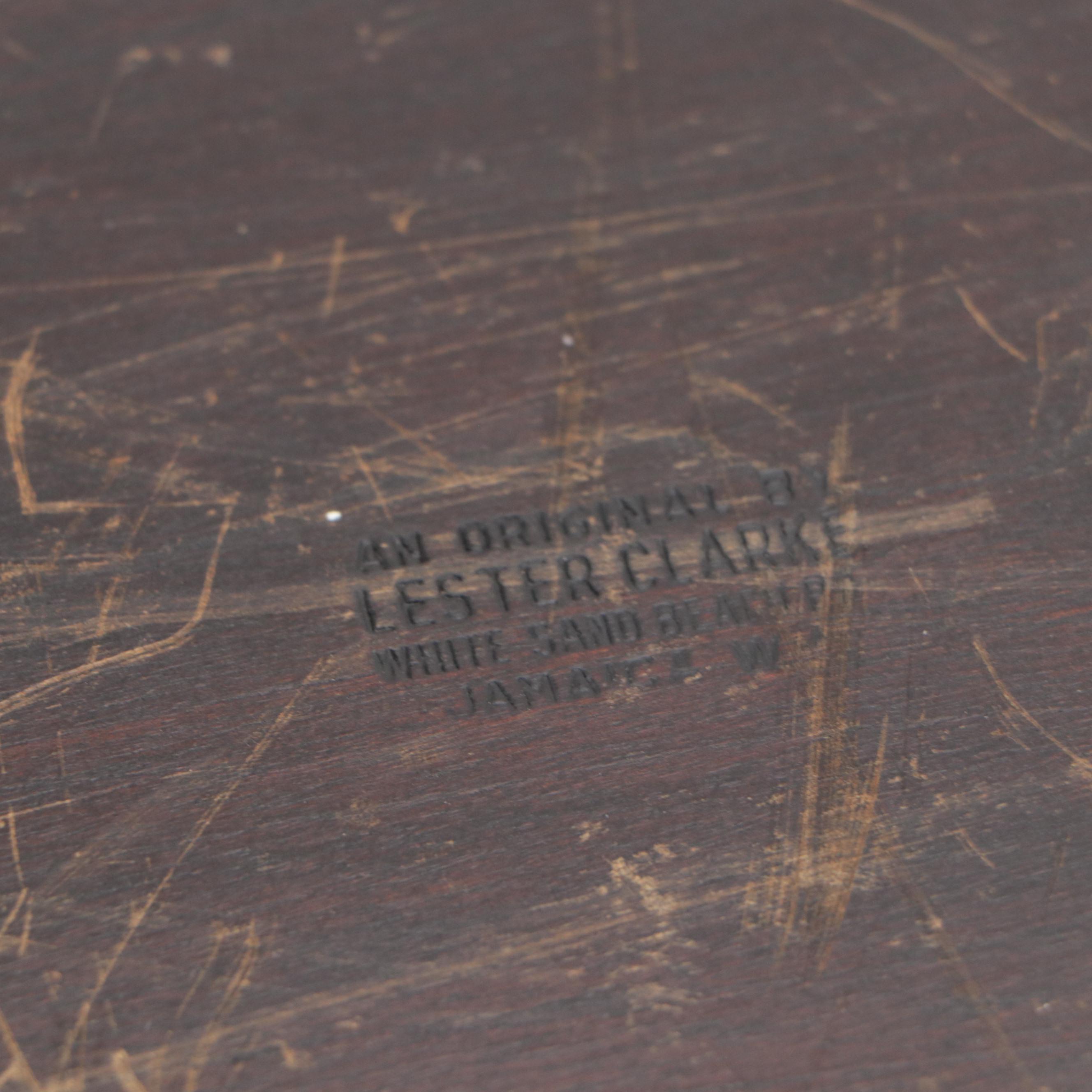 Lester Clarke and Other Wooden Serving Bowls and Tray, Mid to Late 20th Century