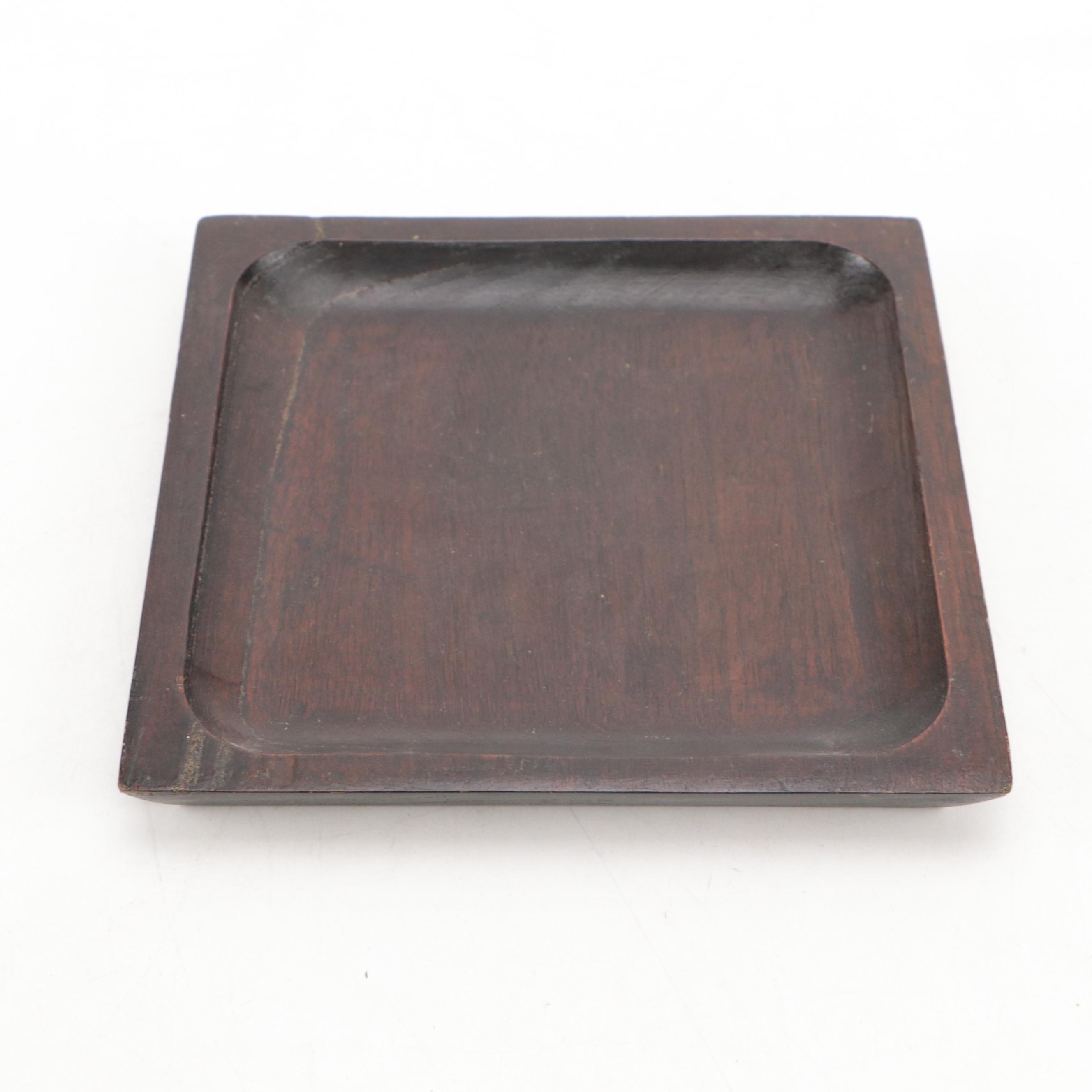 Lester Clarke and Other Wooden Serving Bowls and Tray, Mid to Late 20th Century