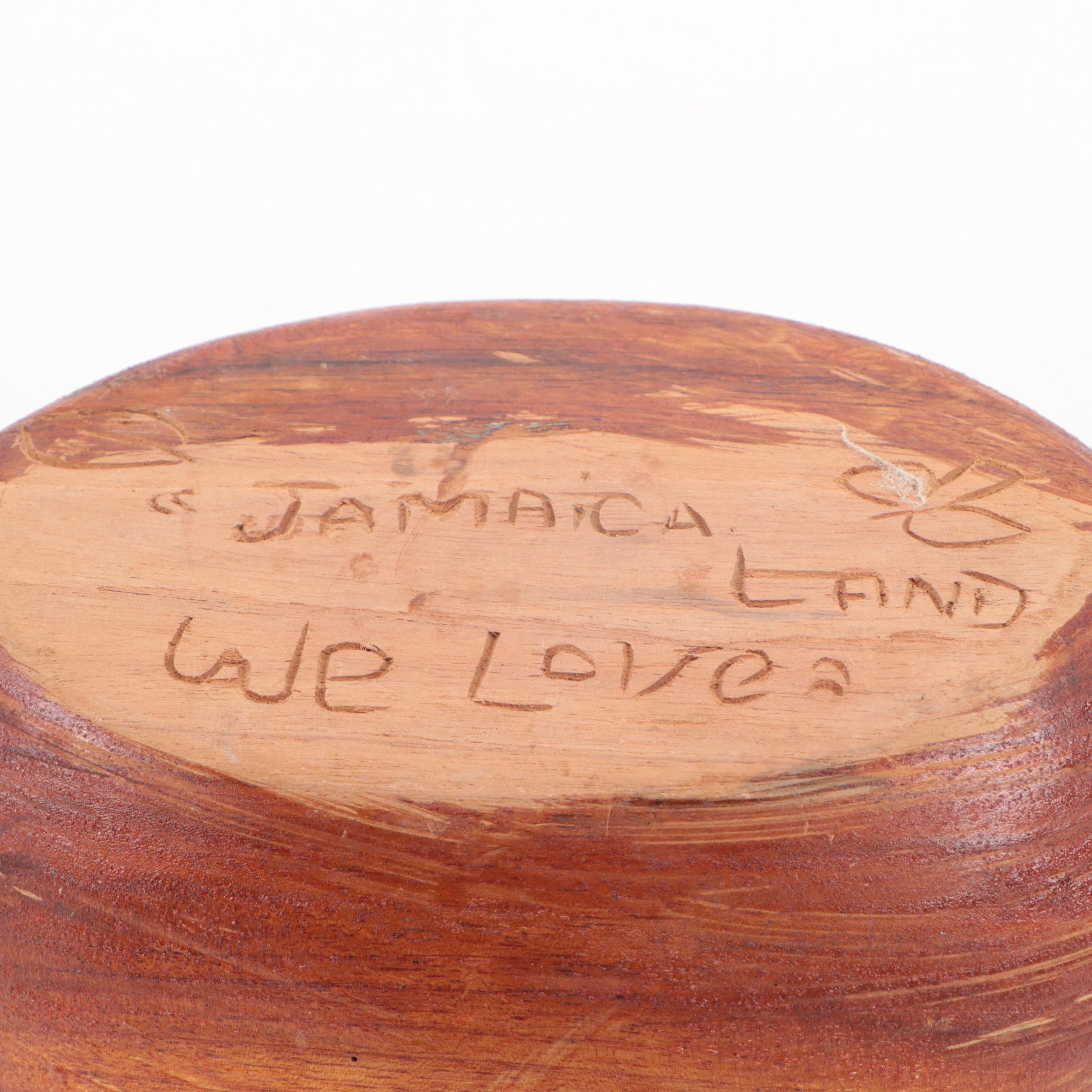 Lester Clarke and Other Wooden Serving Bowls and Tray, Mid to Late 20th Century
