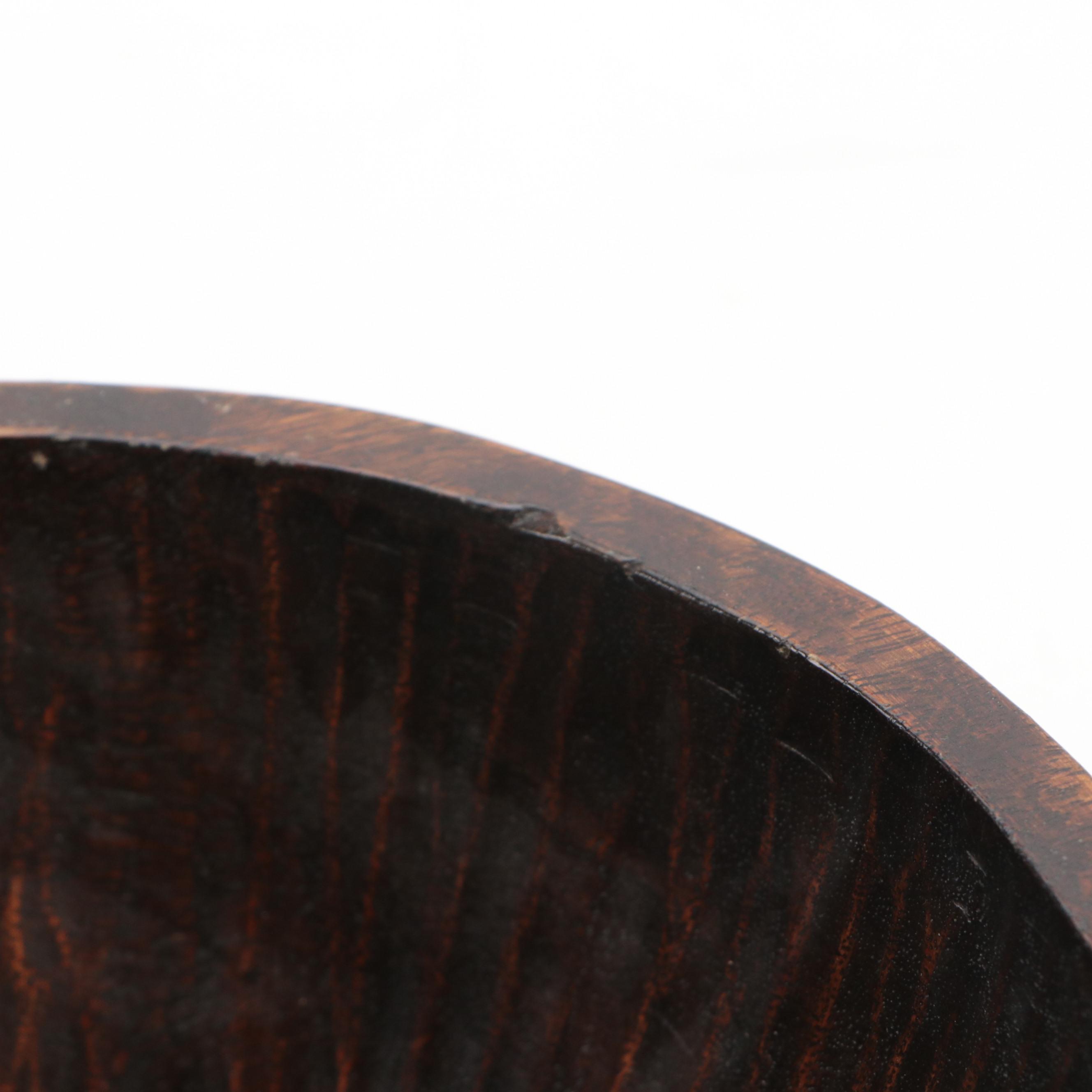 Lester Clarke and Other Wooden Serving Bowls and Tray, Mid to Late 20th Century