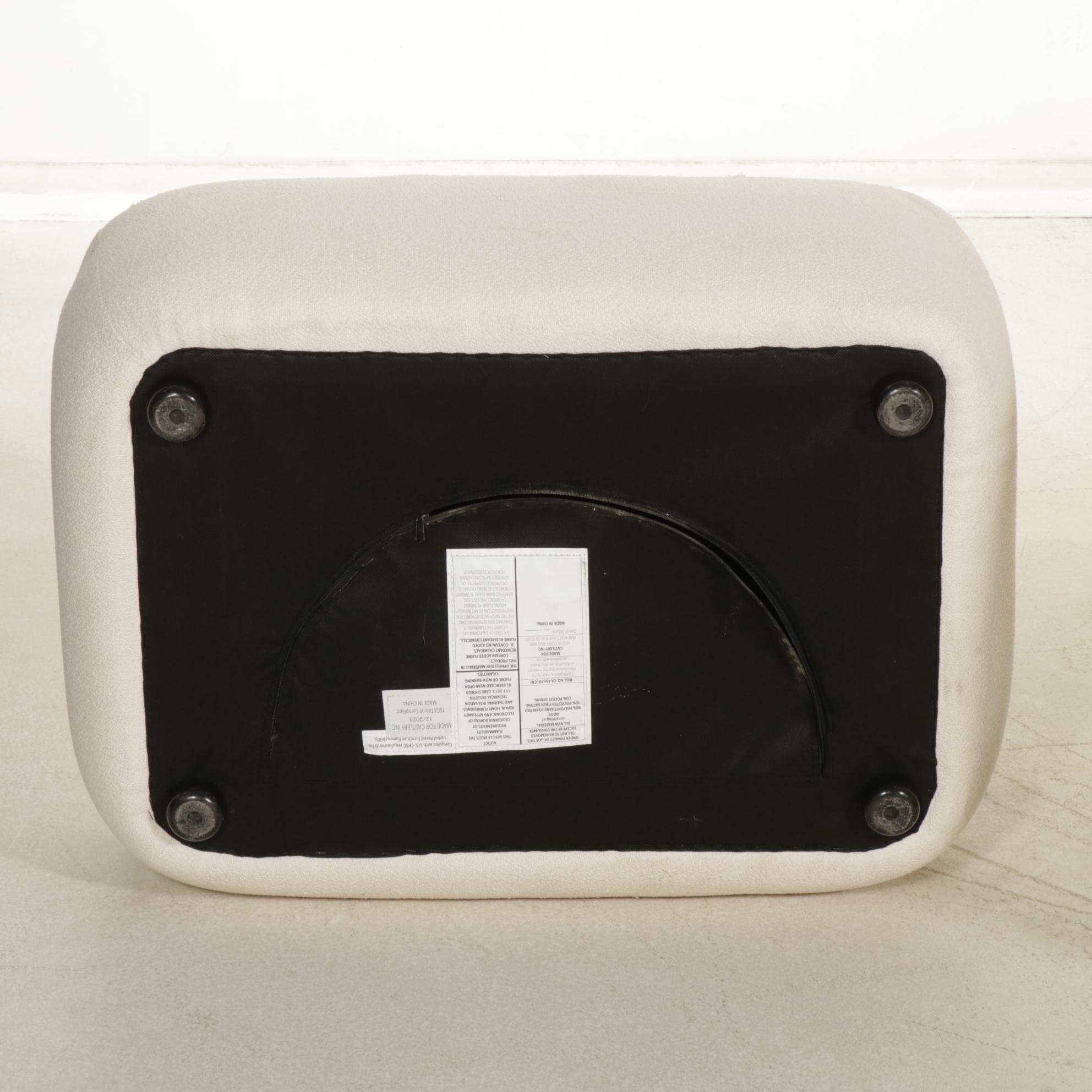 Castlery Modernist Curved Sectional Sofa and Ottoman