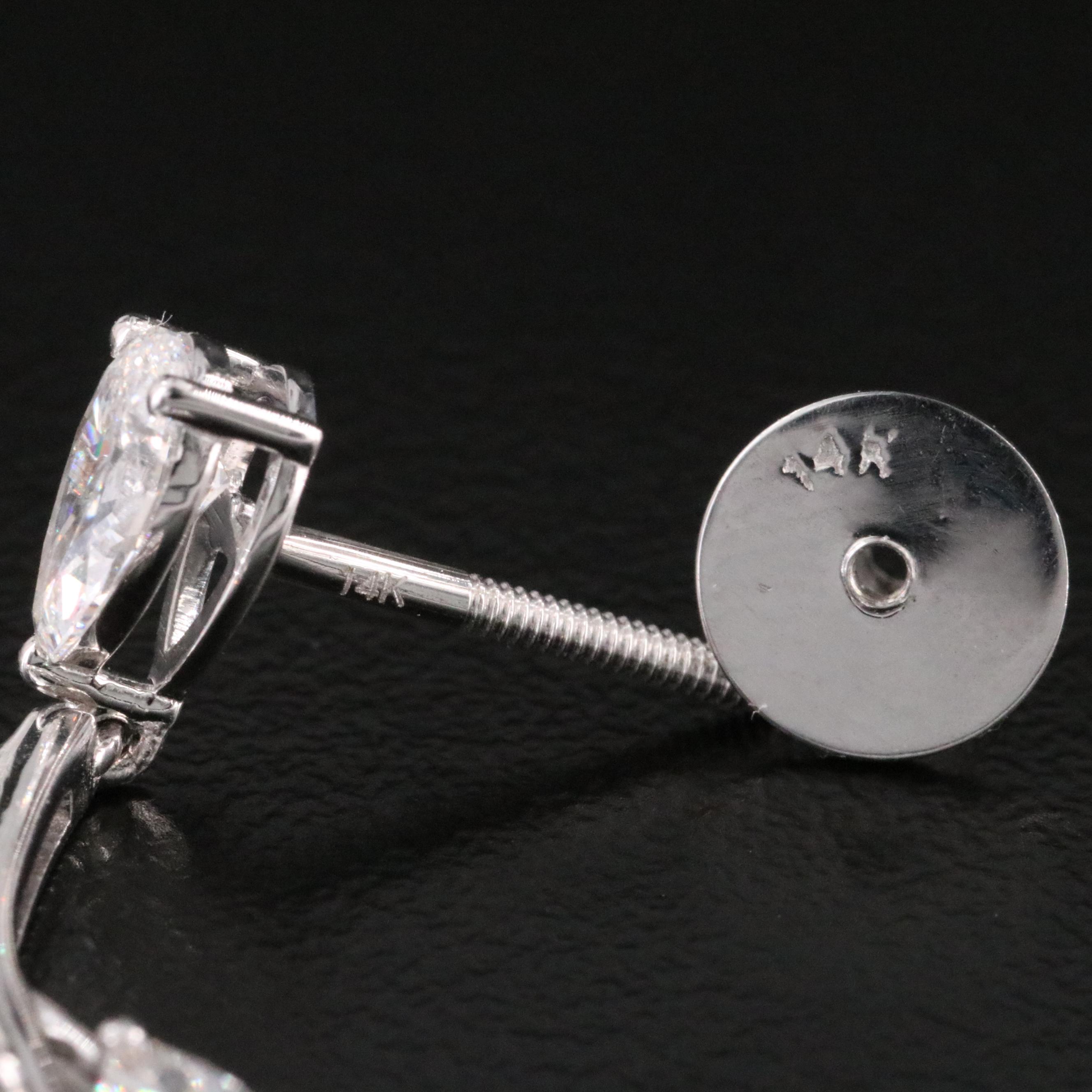 14K 4.56 CTW Lab Grown Diamond Foliate Earrings