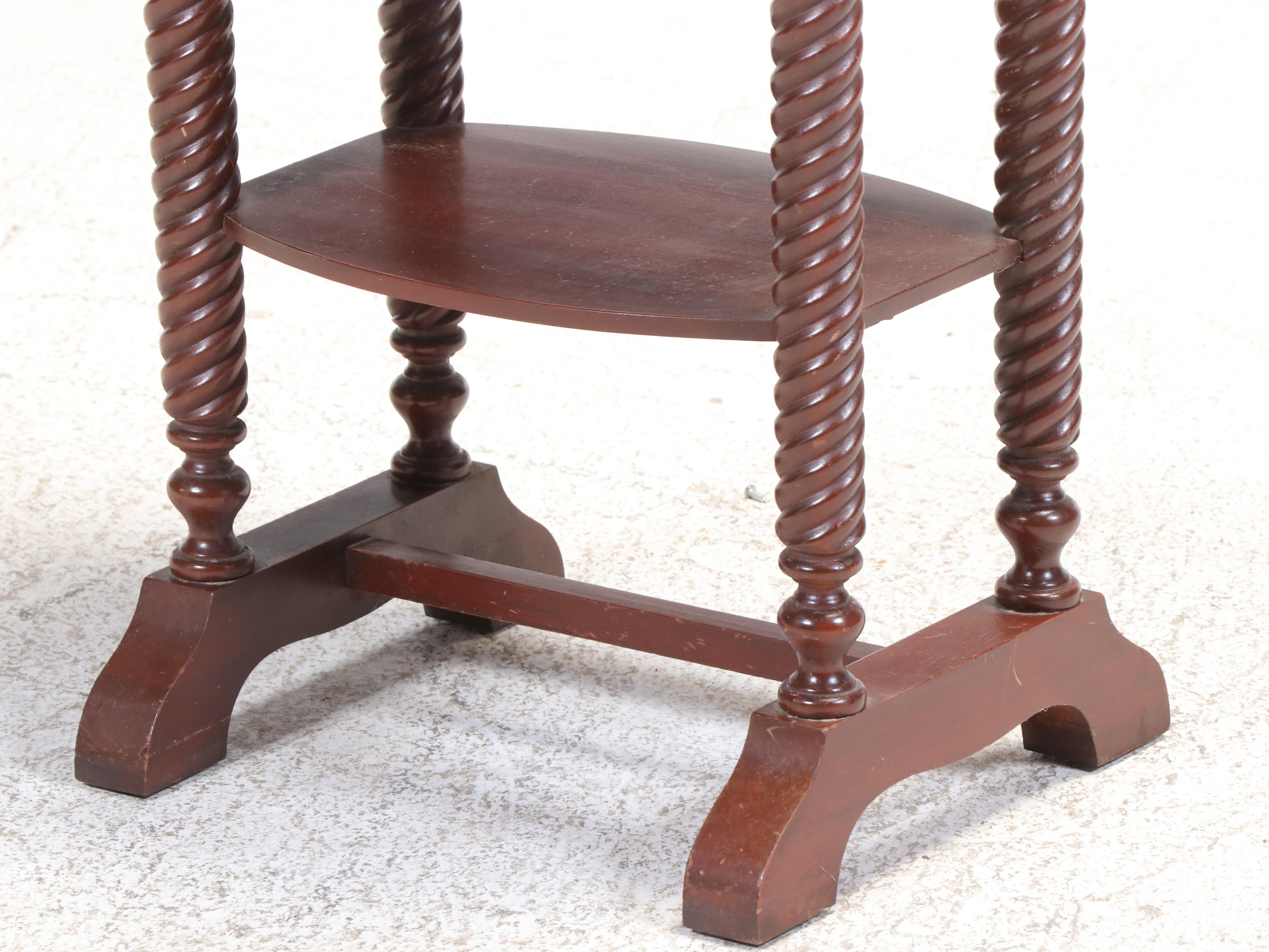 Consider H. Willett Wildwood Cherry Barley Twist End Table, 20th Century