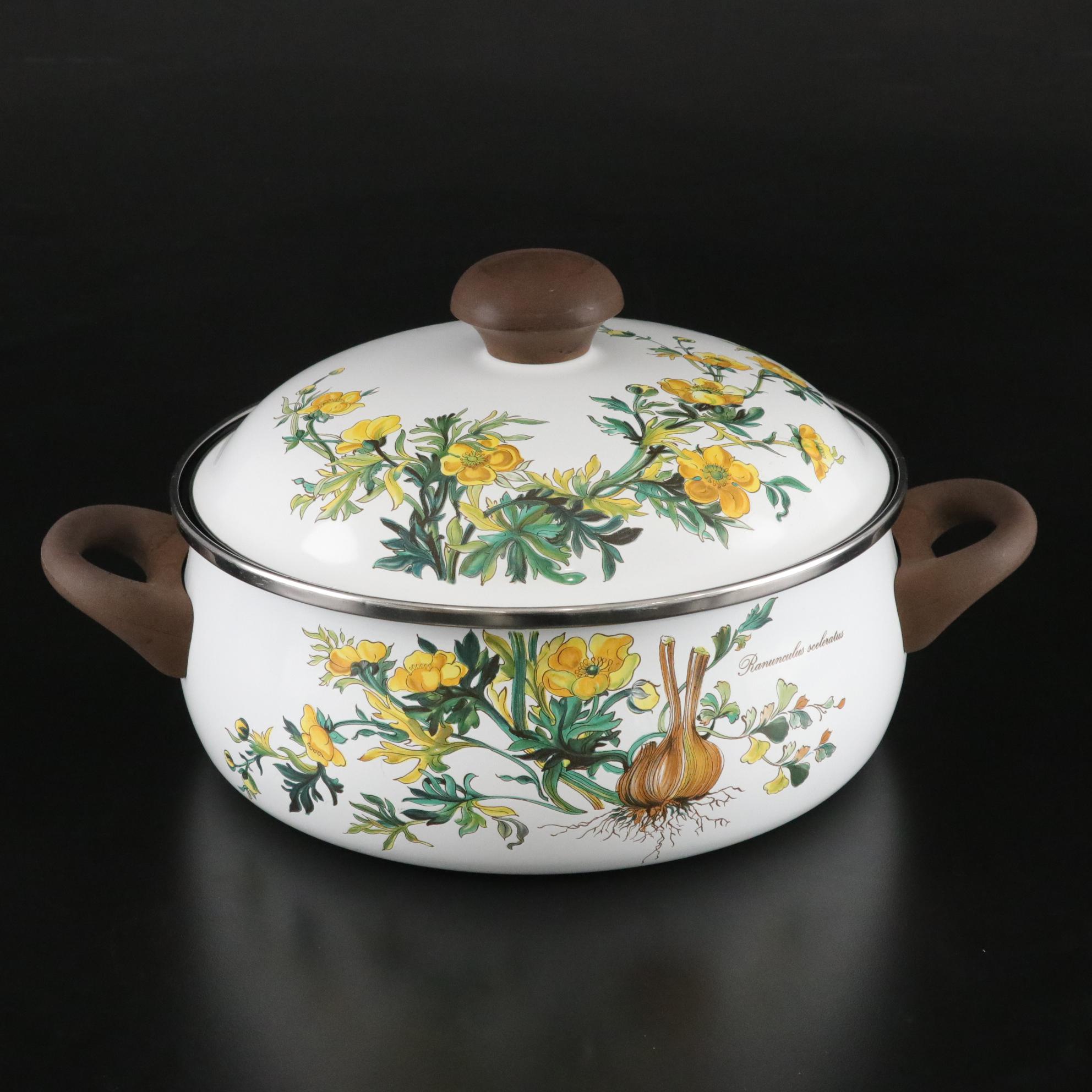 Villeroy & Boch "Botanica" Enameled Metal Pots with Spoon Rest