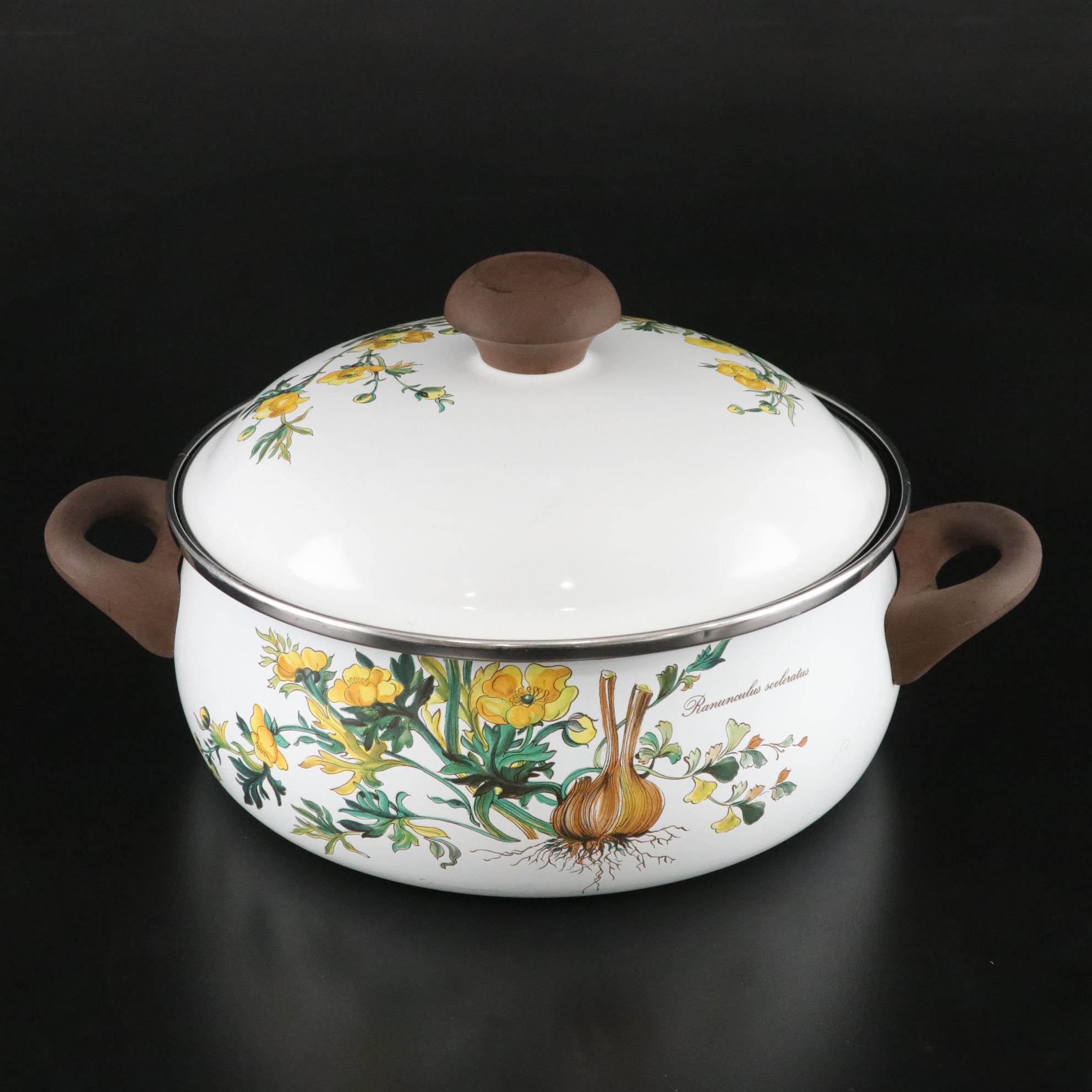 Villeroy & Boch "Botanica" Enameled Metal Pots with Spoon Rest