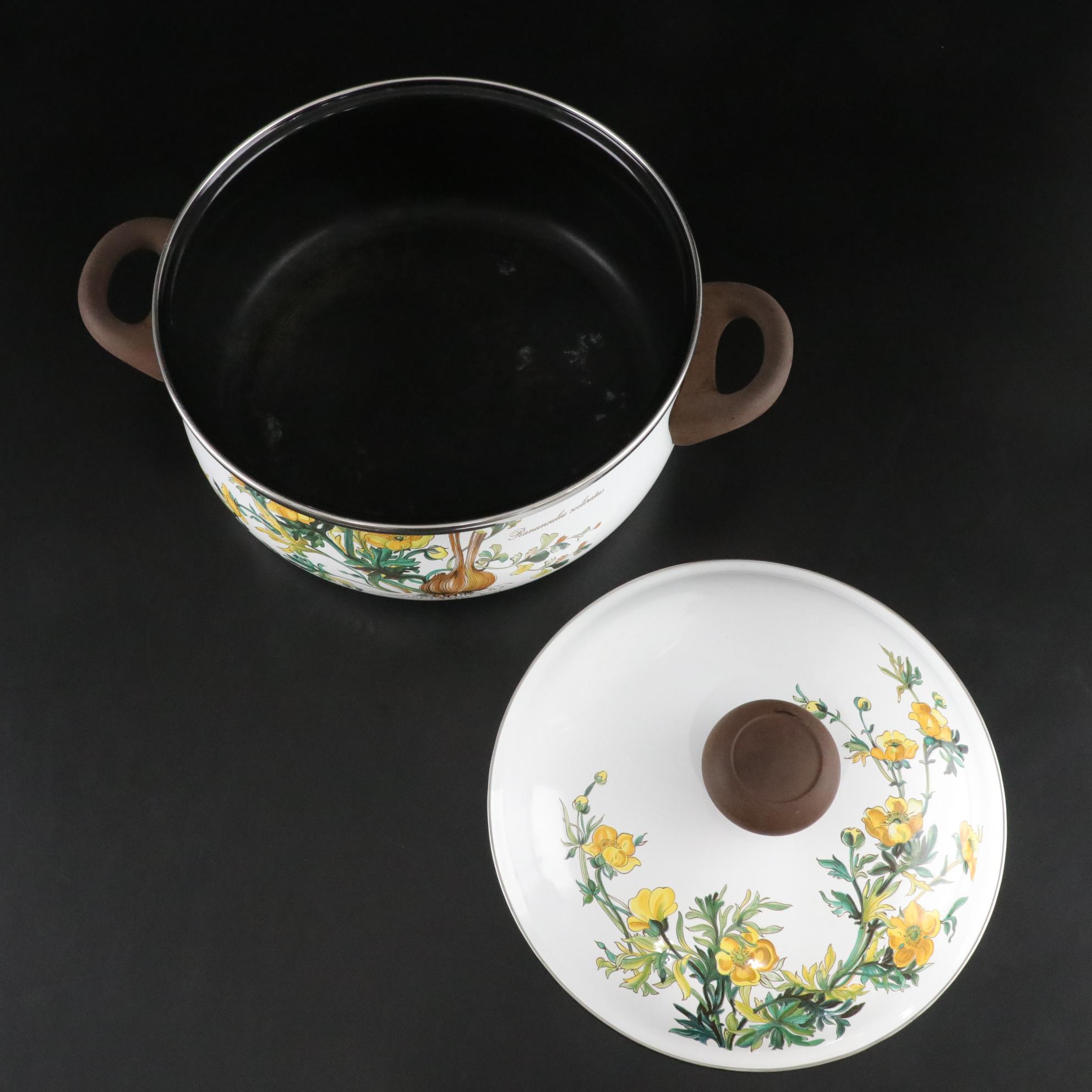 Villeroy & Boch "Botanica" Enameled Metal Pots with Spoon Rest