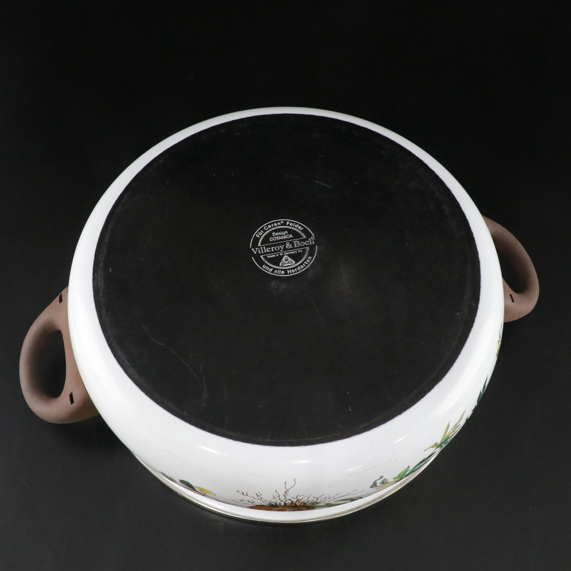 Villeroy & Boch "Botanica" Enameled Metal Pots with Spoon Rest