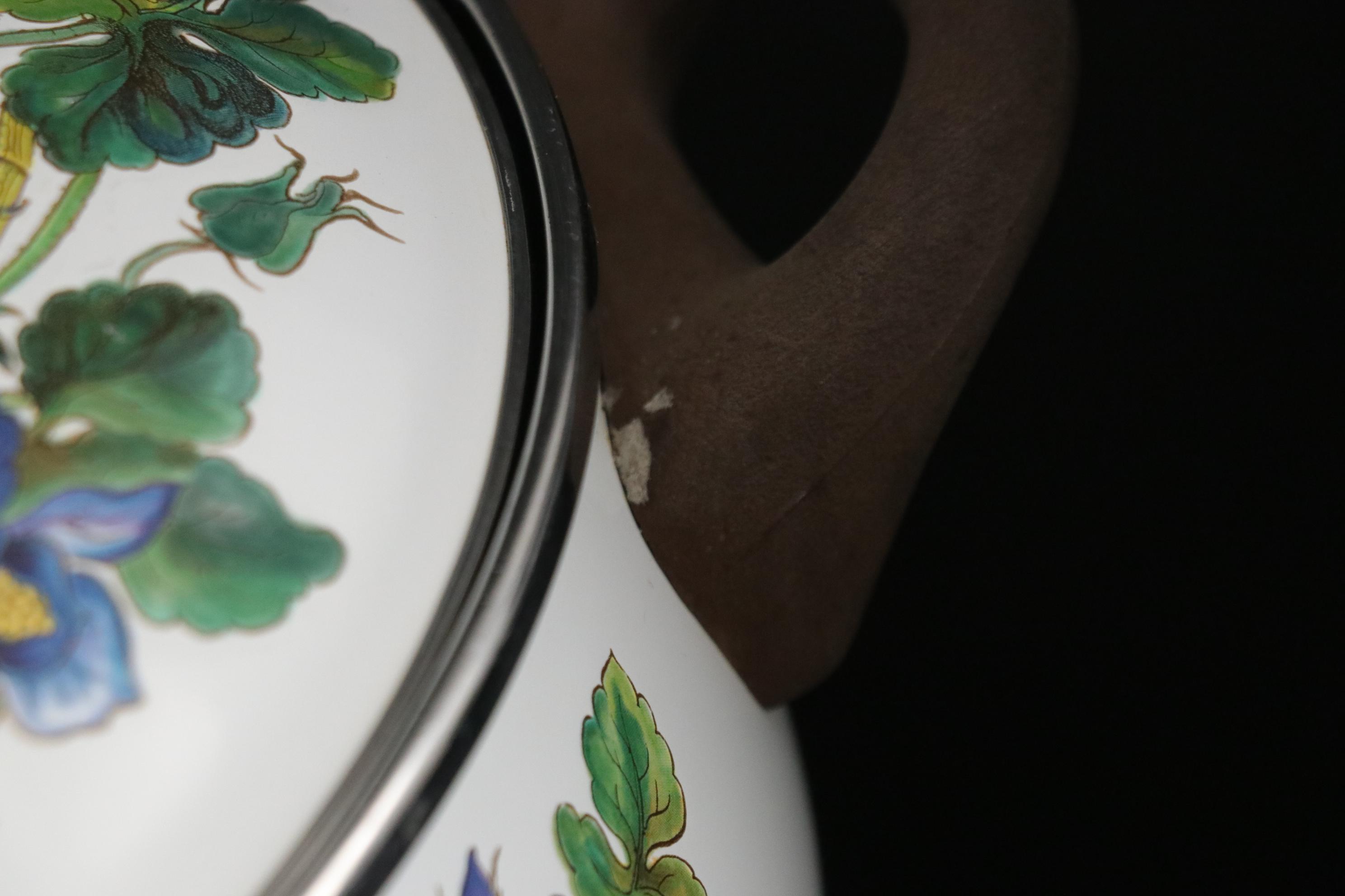 Villeroy & Boch "Botanica" Enameled Metal Pots with Spoon Rest