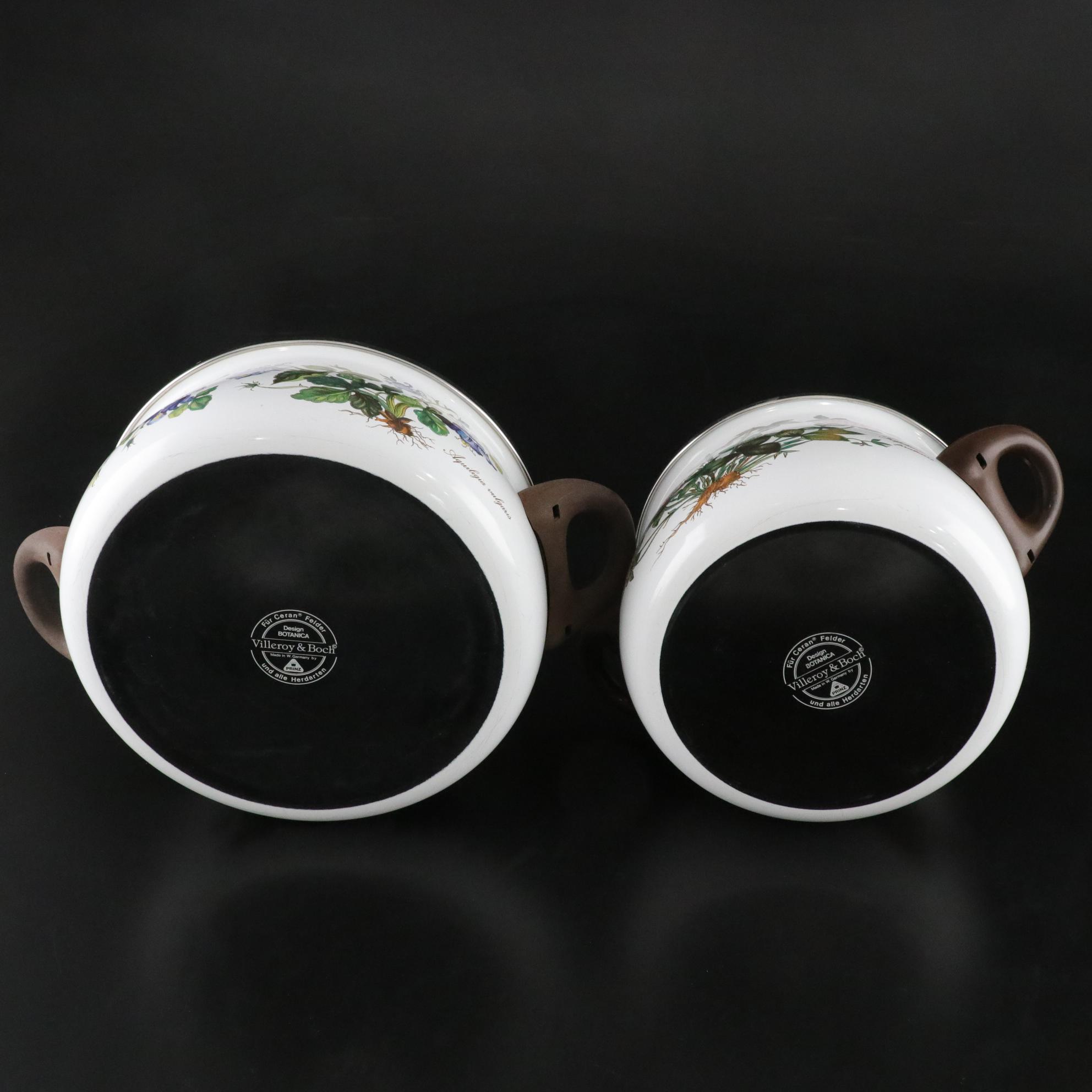 Villeroy & Boch "Botanica" Enameled Metal Pots with Spoon Rest