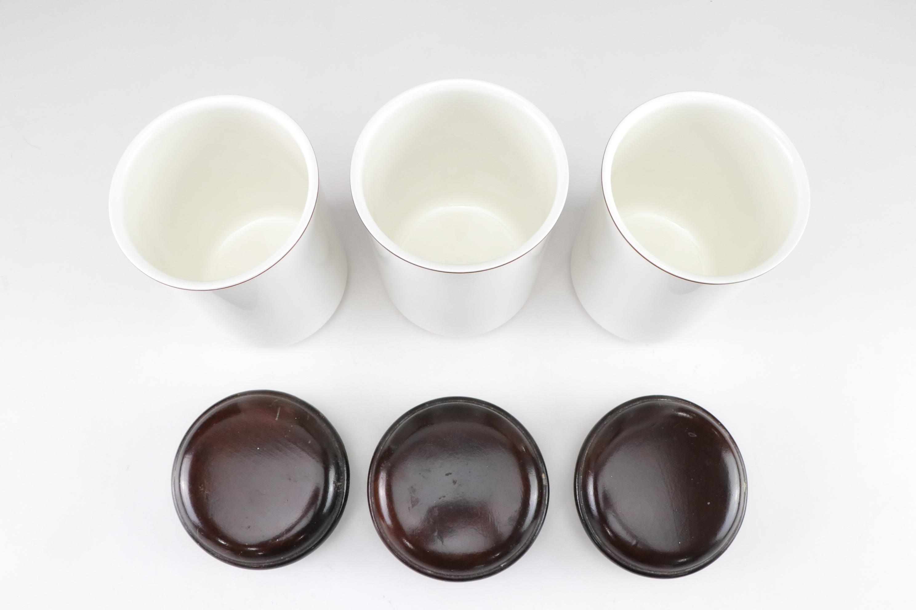 Villeroy & Boch "Botanica" Porcelain Canister Set with Wood Lids