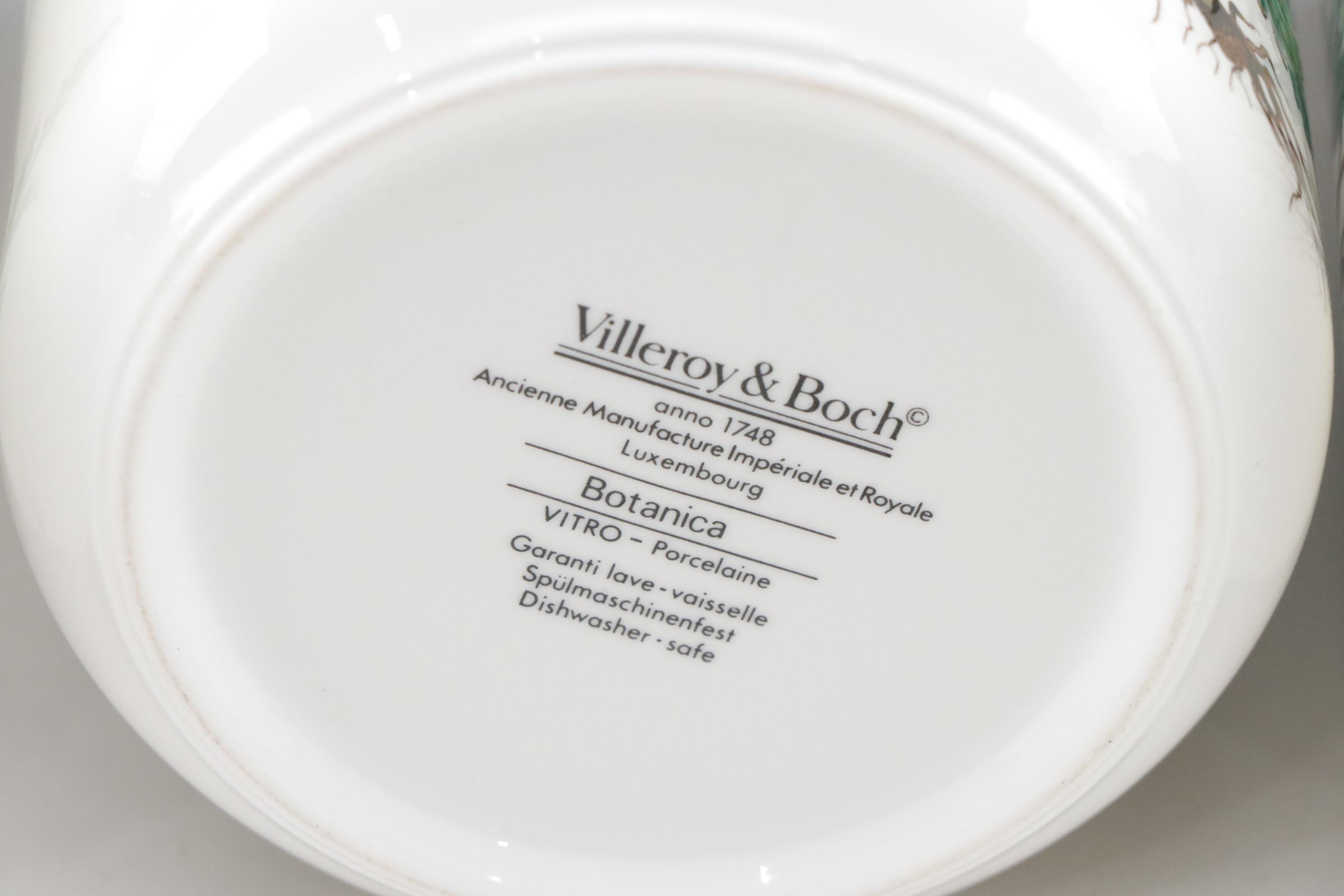 Villeroy & Boch "Botanica" Porcelain Canister Set with Wood Lids