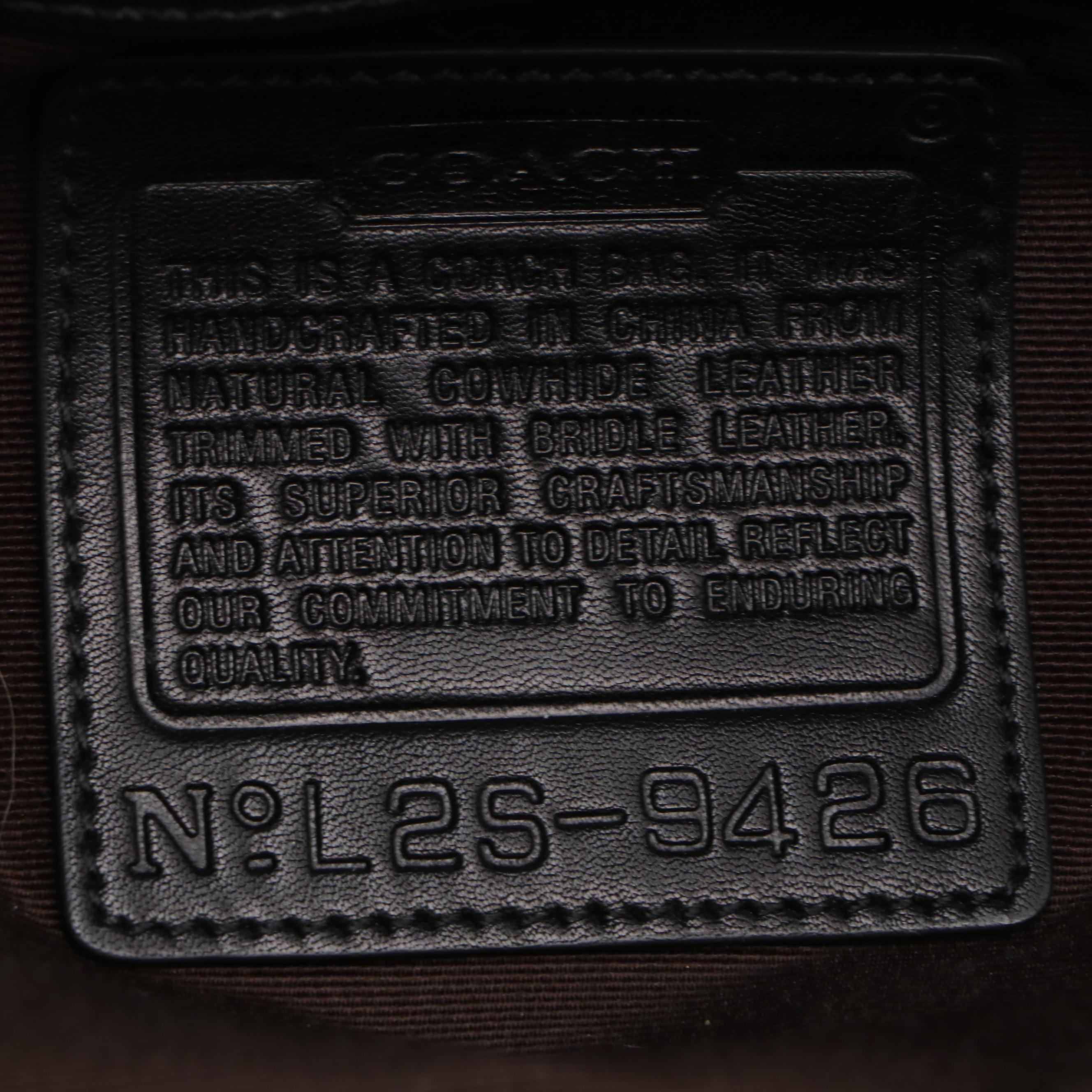 Coach Legacy Satchel Tote 9426 in Cowhide with Bridle Leather Trim