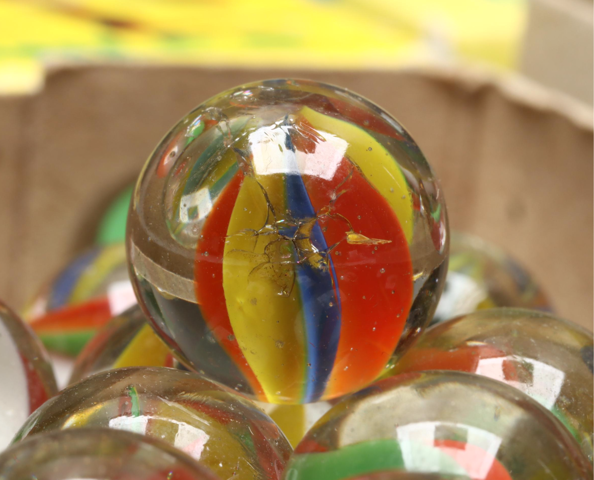 Camel Multicolor Cat's Eye Glass Marbles in Original Boxes