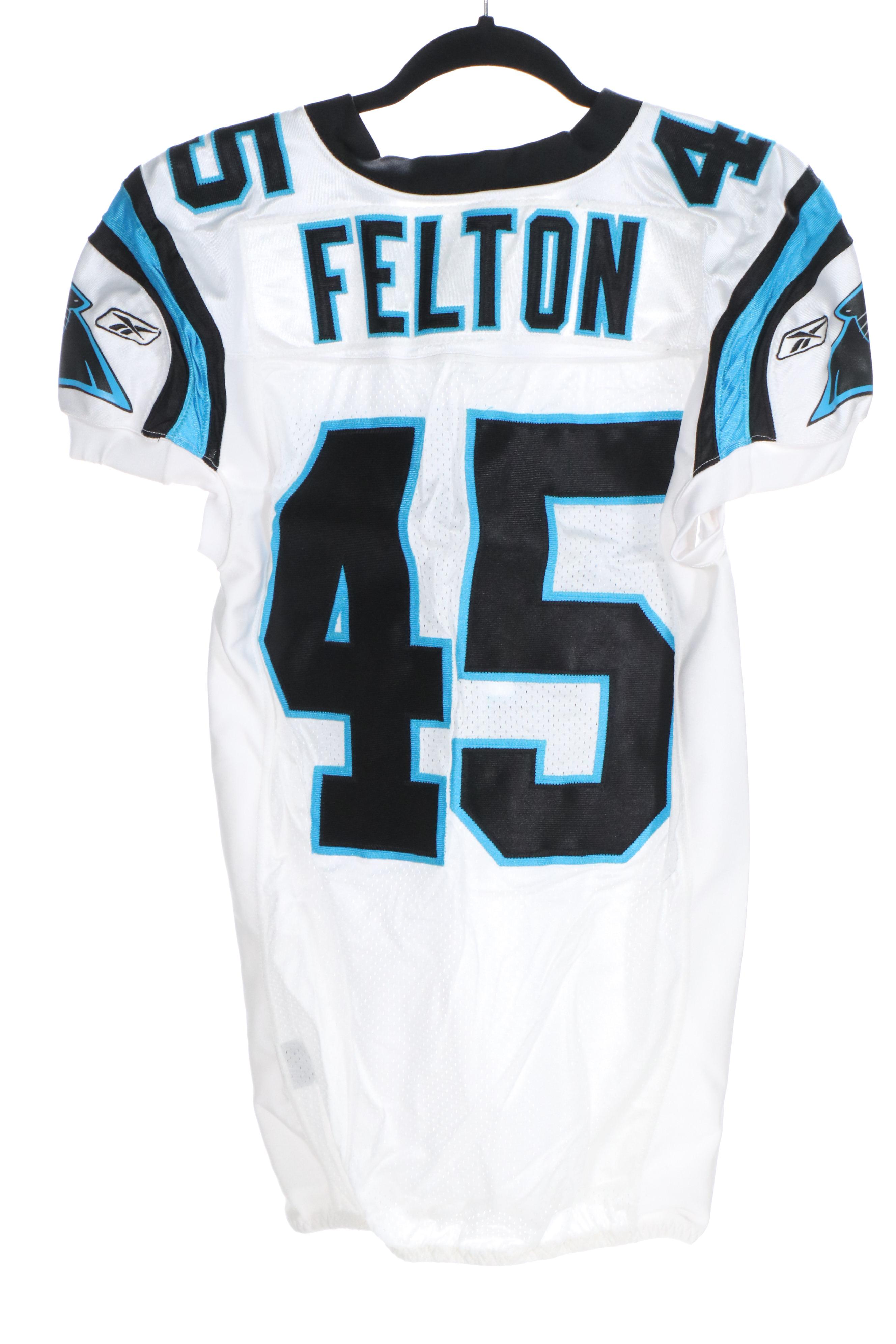 Jerome Felton with Other Game Worn and Player Issued Carolina Panthers Jerseys