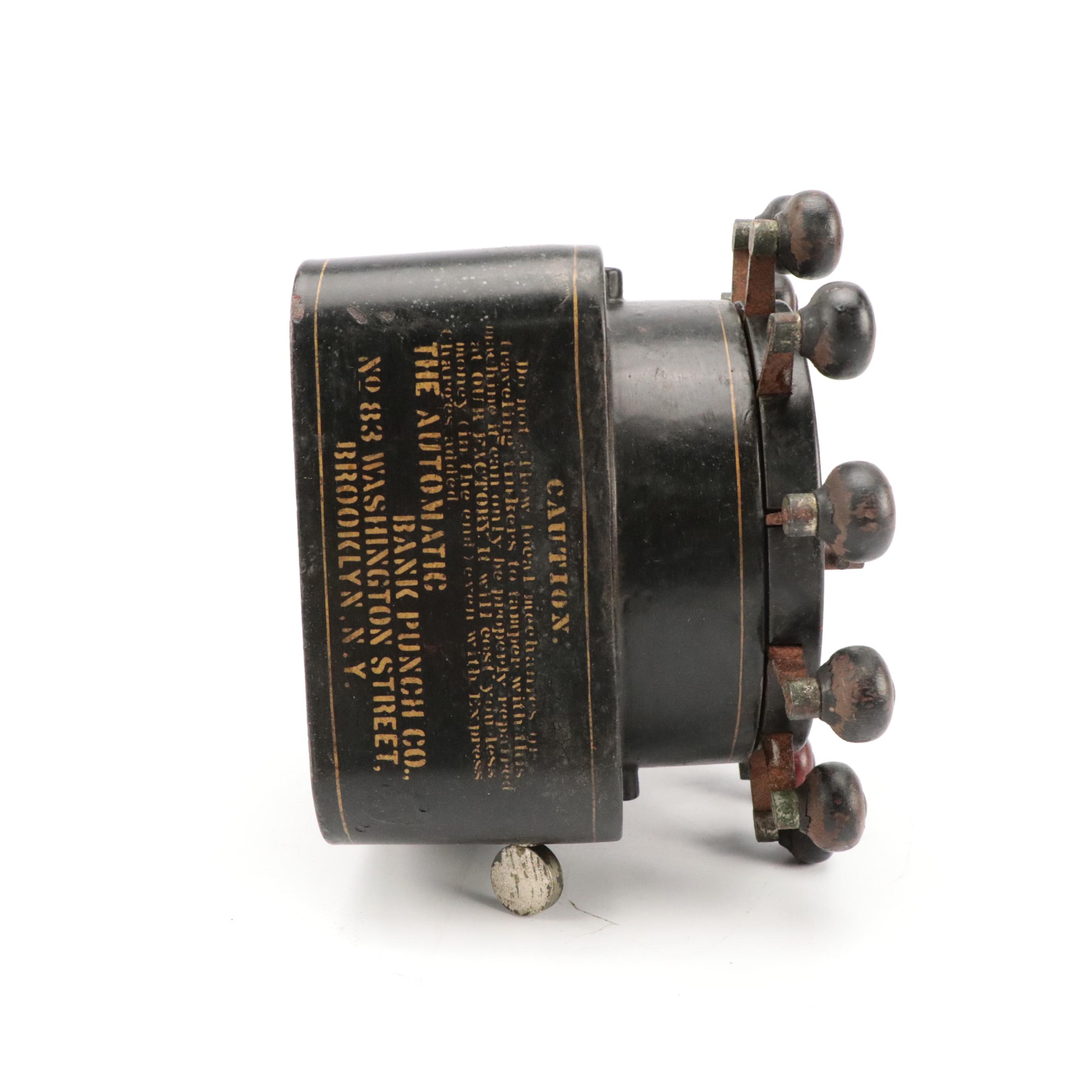 Brady Automatic Bank Check Punch Machine with "Speedo" Jar Opener