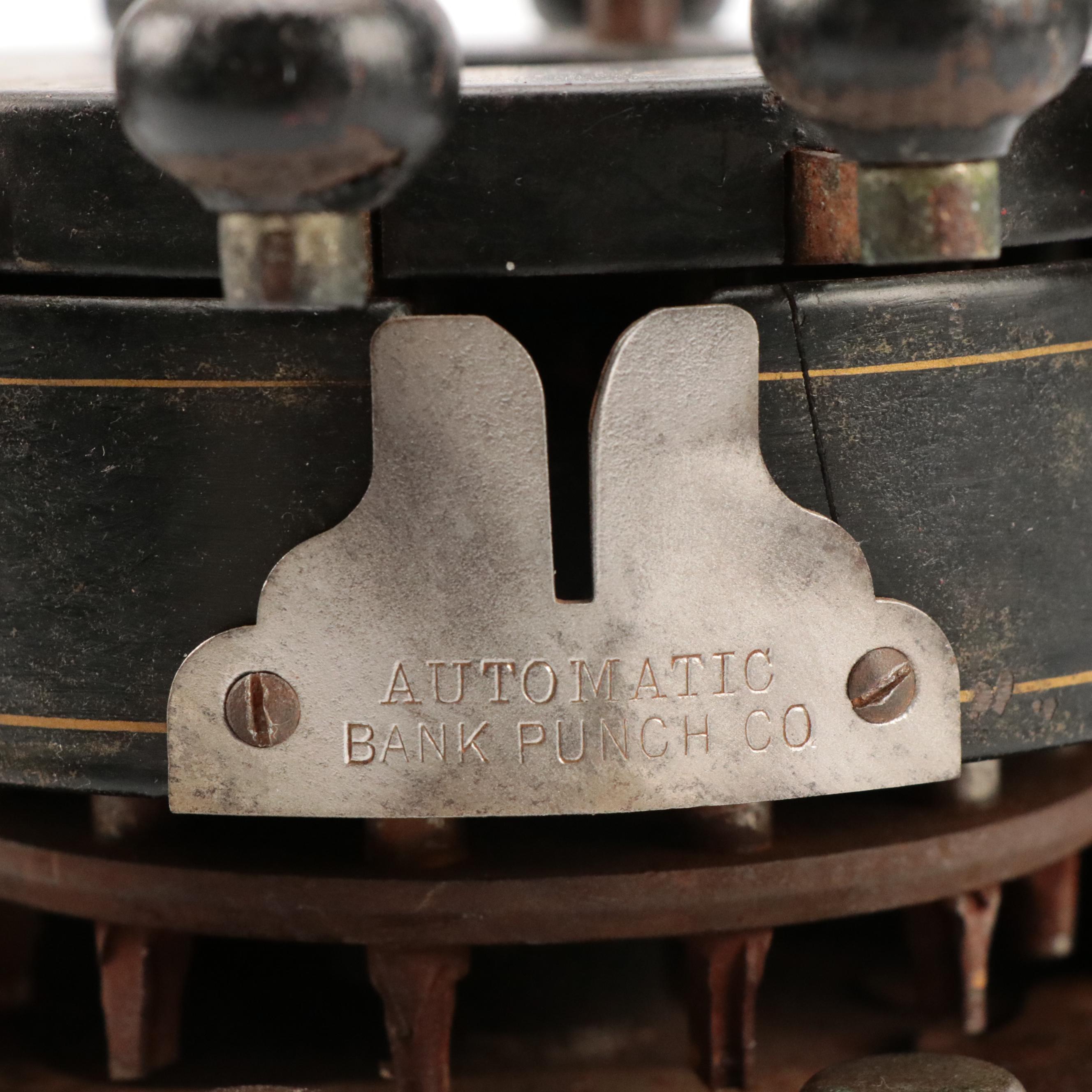 Brady Automatic Bank Check Punch Machine with "Speedo" Jar Opener