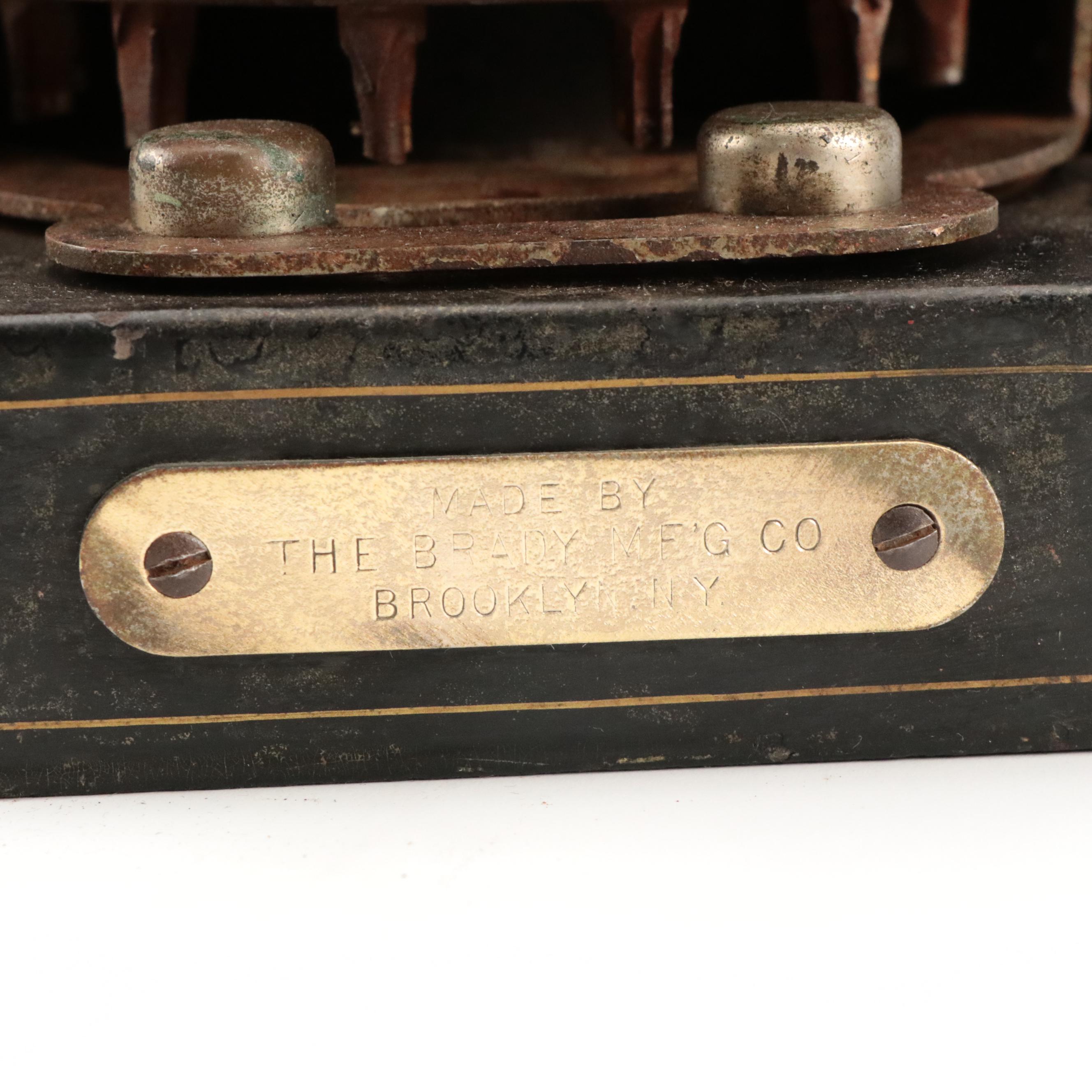 Brady Automatic Bank Check Punch Machine with "Speedo" Jar Opener