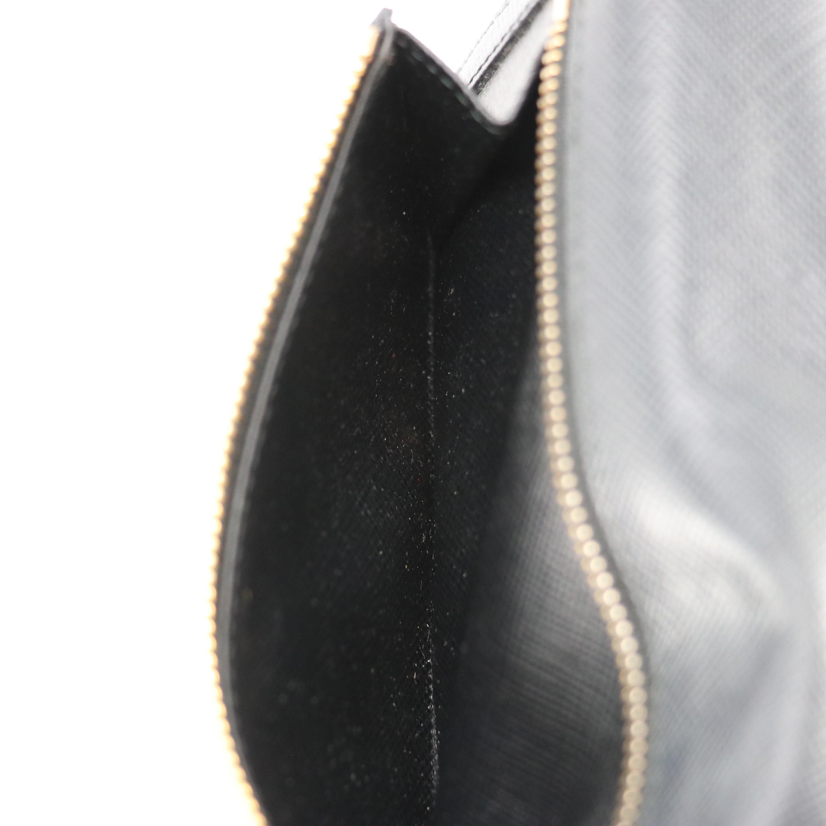 Prada Continental Wallet in Black Saffiano Leather