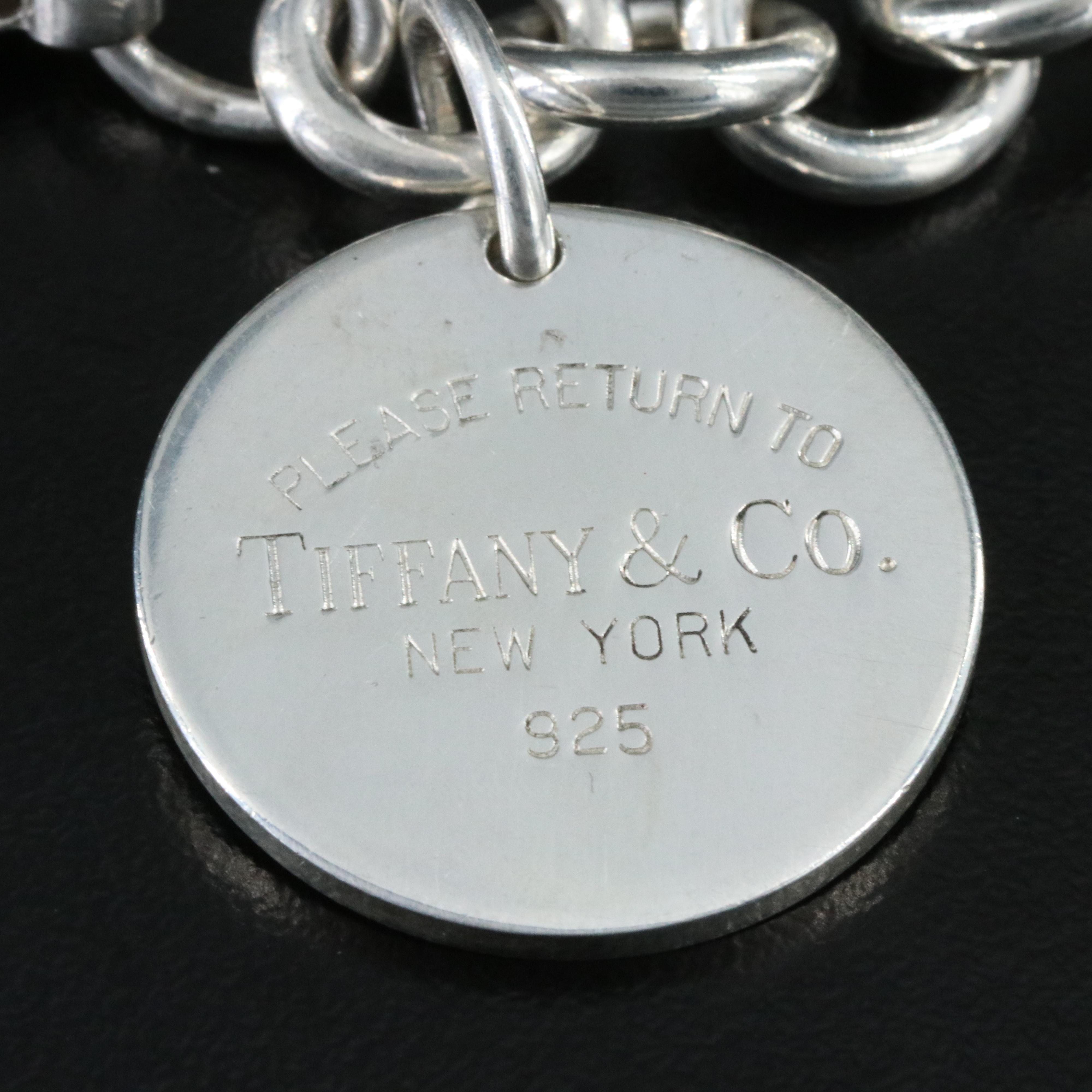 Tiffany & Co. Return to Tiffany Sterling Round Tag Charm Bracelet