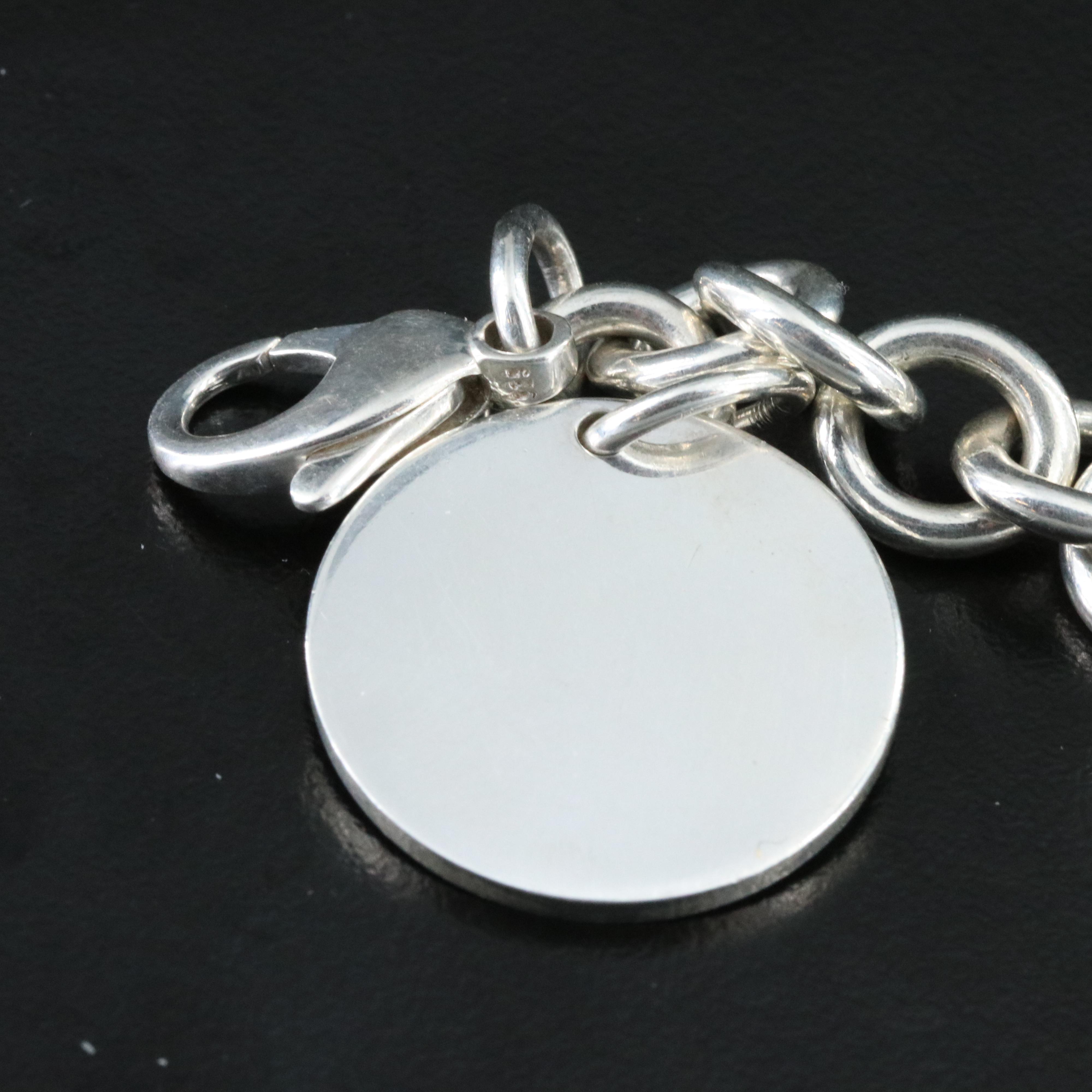 Tiffany & Co. Return to Tiffany Sterling Round Tag Charm Bracelet