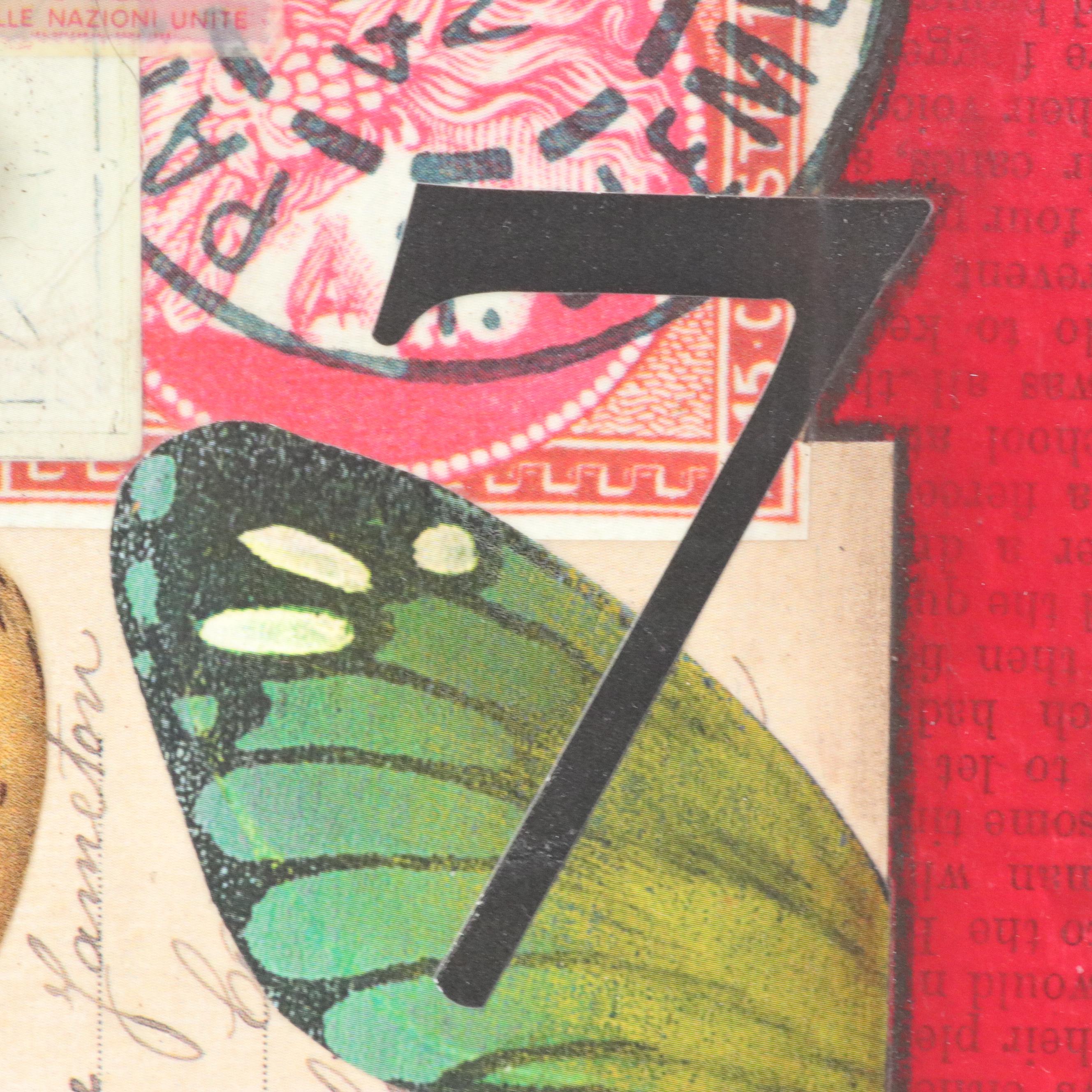 Irene Gates Folk Dimensional Figural Collage, 21st Century