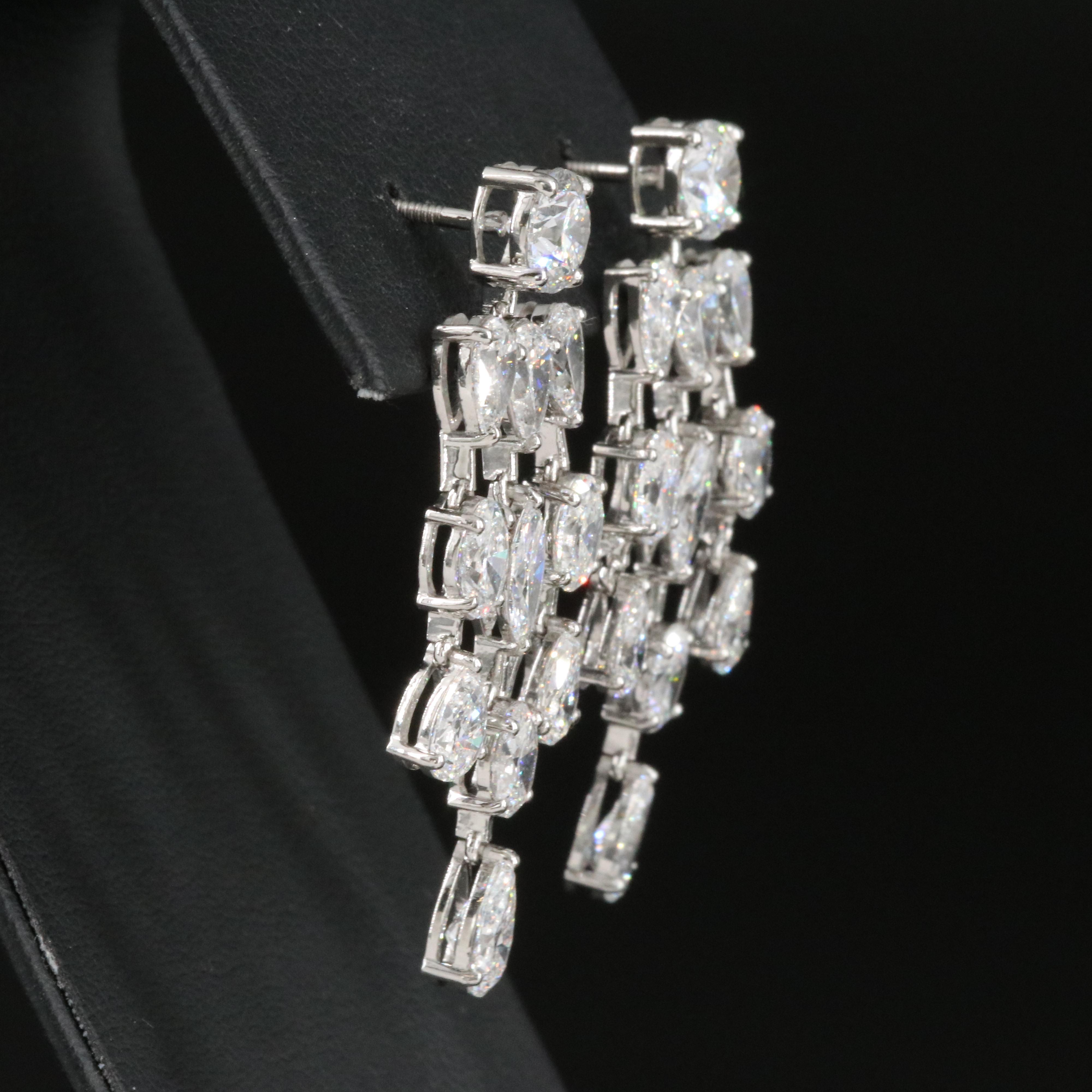 Platinum 8.75 CTW Lab Grown Diamond Earrings
